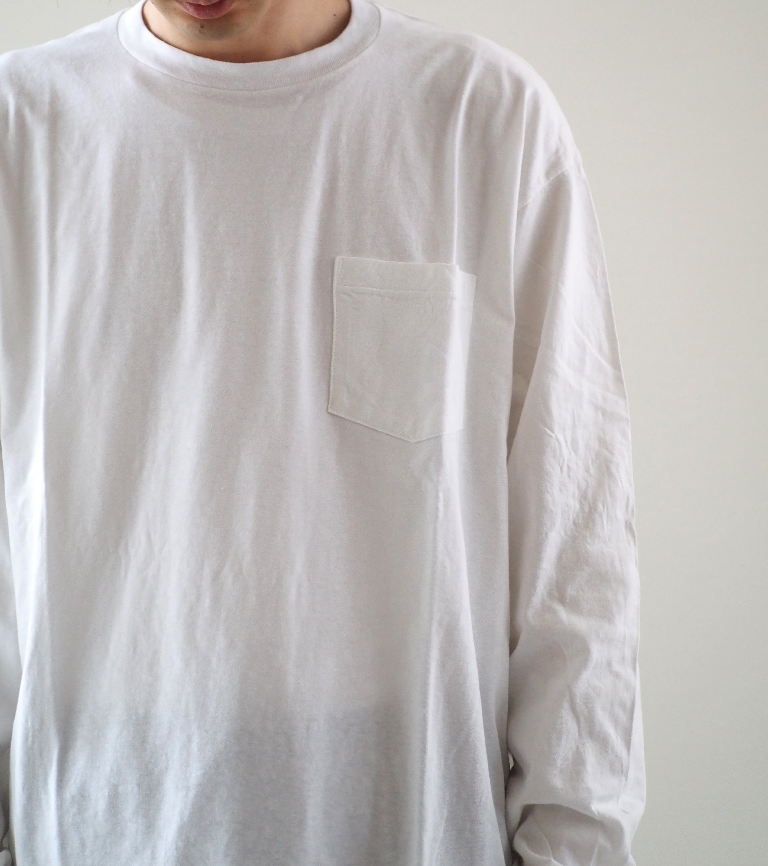 COMOLI Surplus Long Sleeve Shirt , White