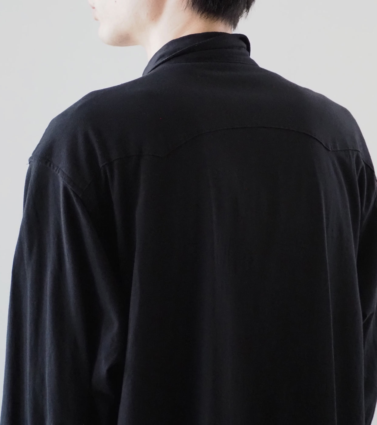 COMOLI ジャージ ウエスタン シャツ , Black