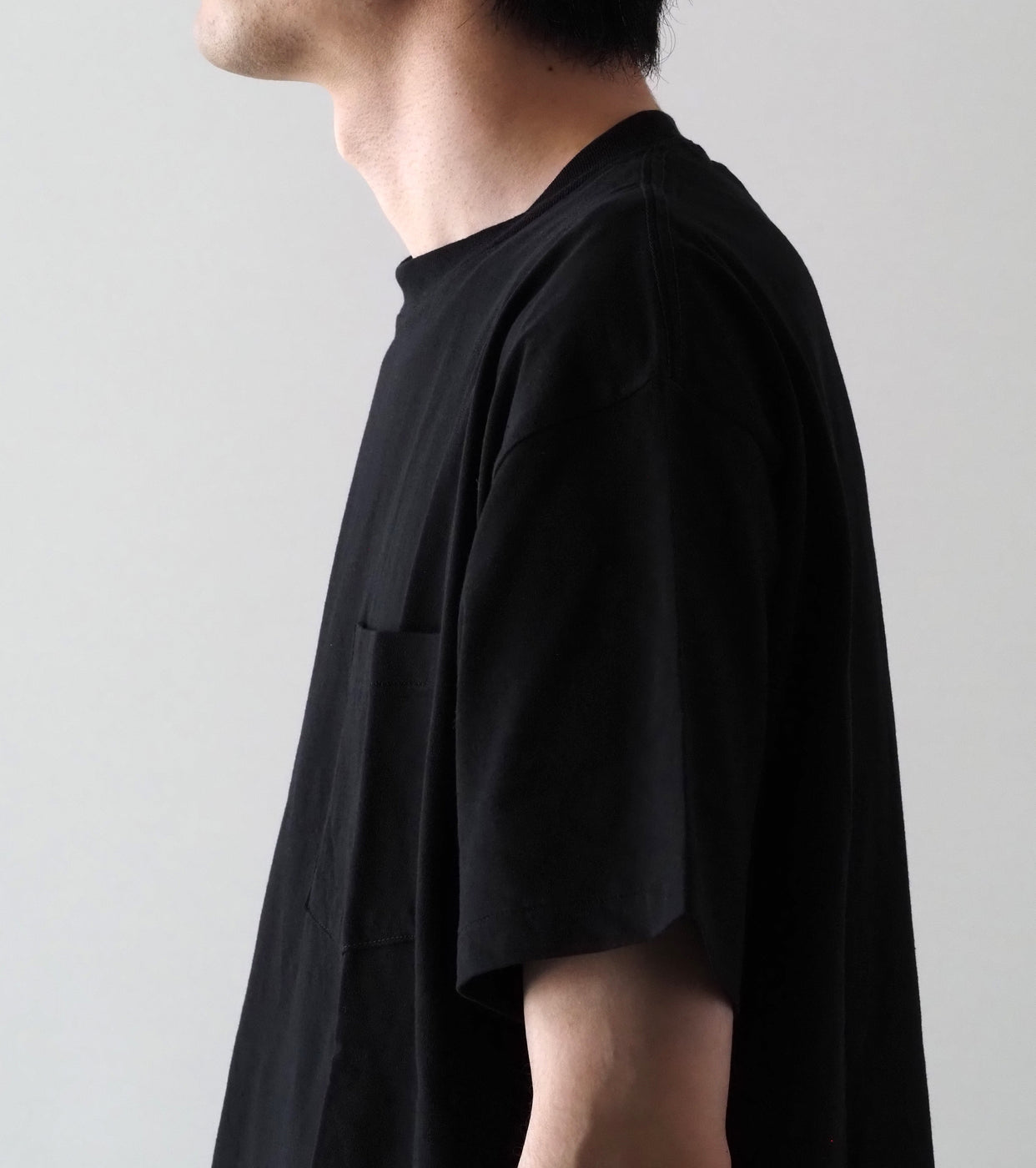 COMOLI Surplus Tee Shirts, Black