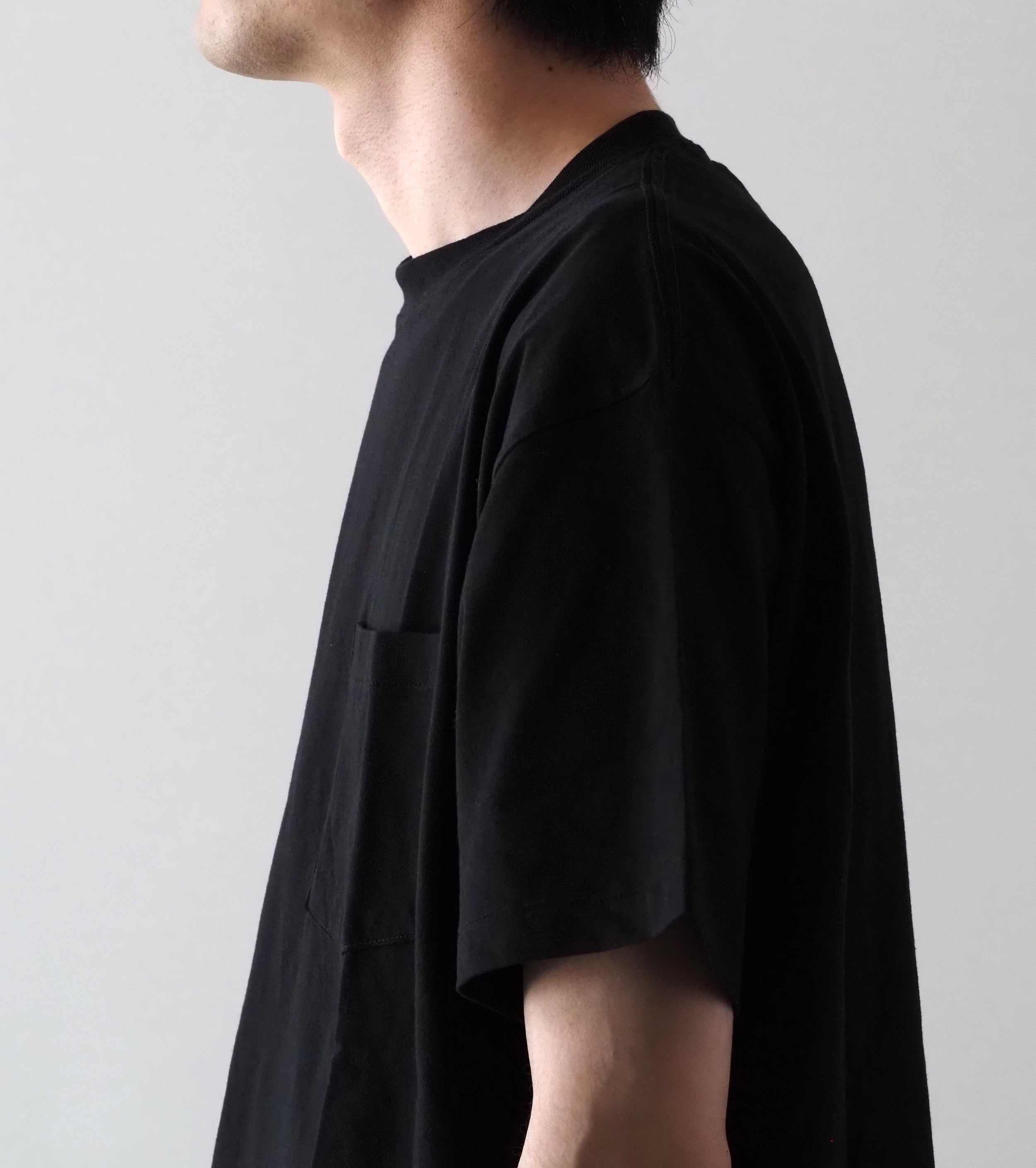 COMOLI Surplus Tee Shirts, Black
