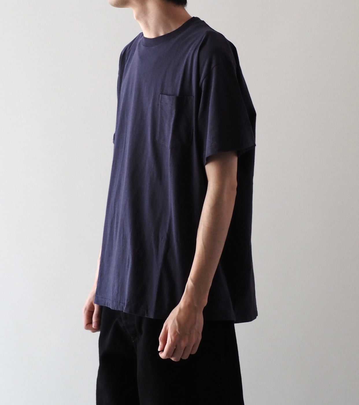 COMOLI サープラス ティーシャツ , Navy – Navyblue