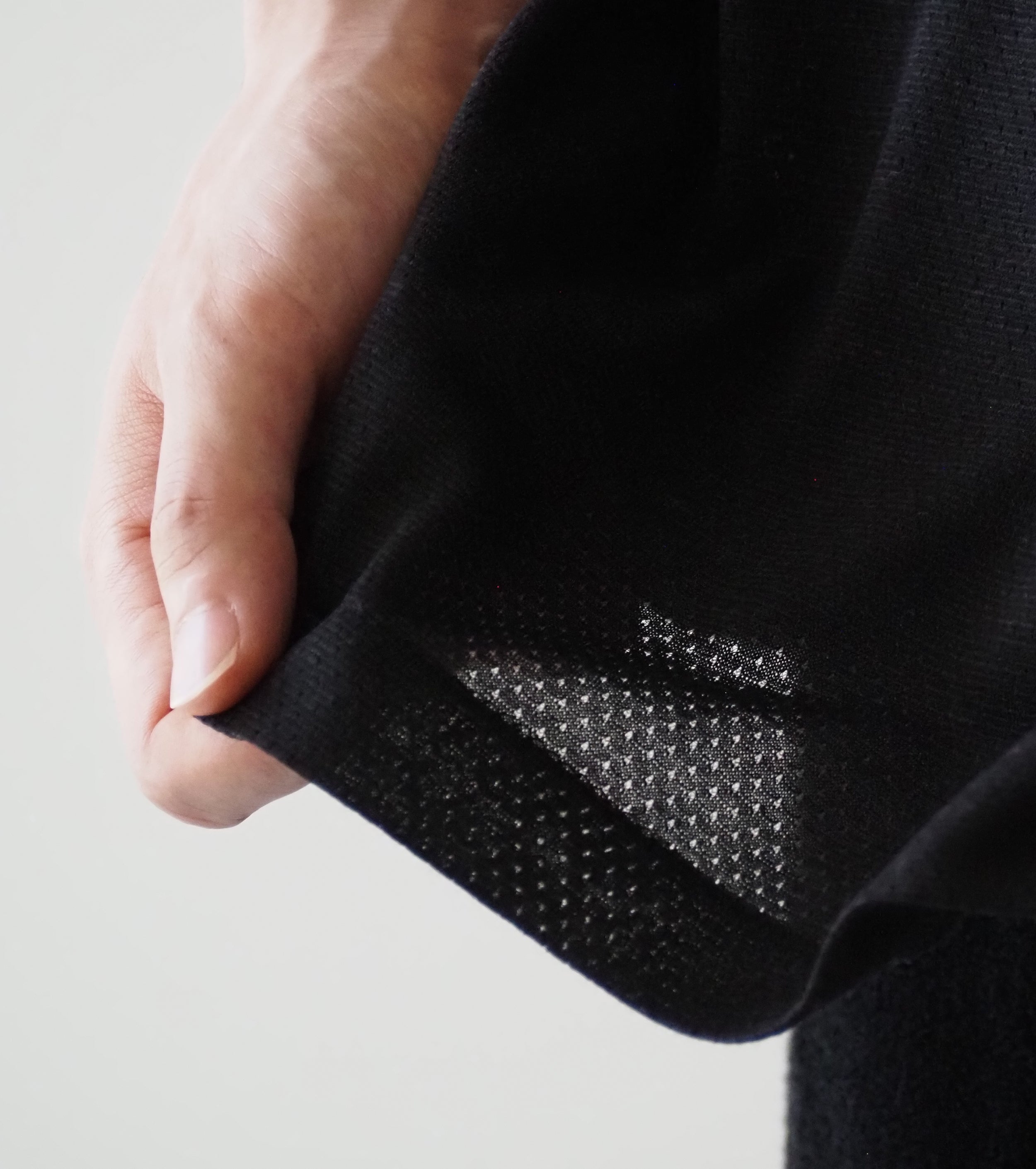 COMOLI ウール メッシュ 半袖 Tシャツ , Charcoal