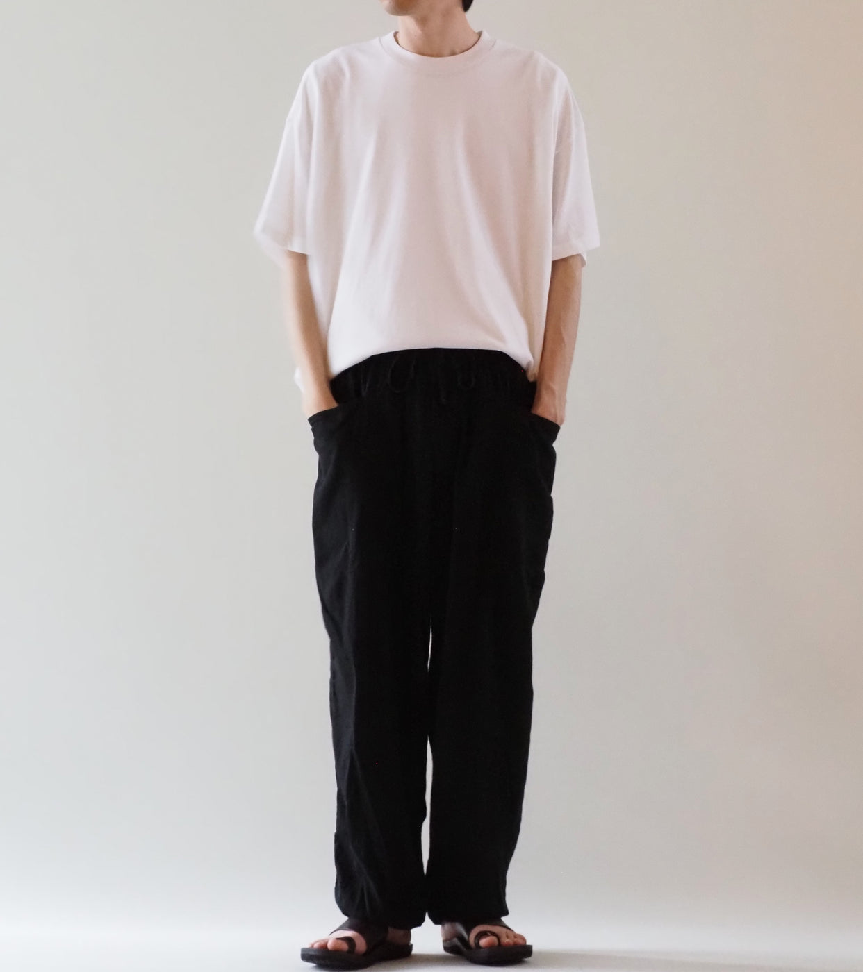 COMOLI コットン メッシュ 半袖 Tシャツ , White