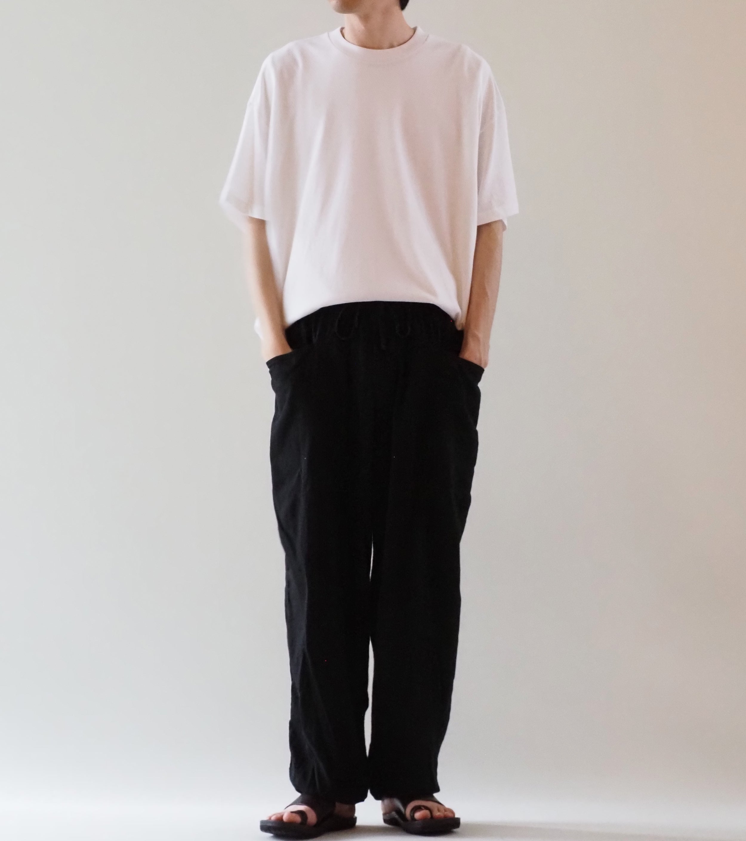 COMOLI コットン メッシュ 半袖 Tシャツ , White