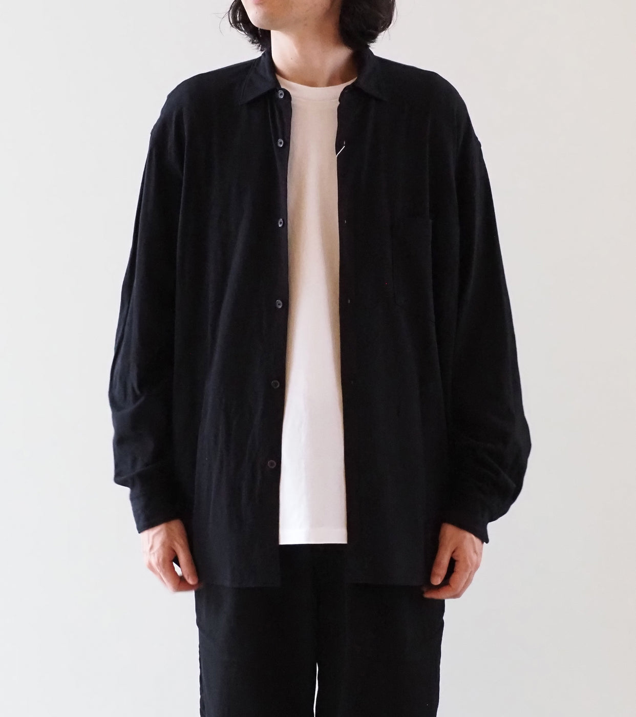 COMOLI ジャージ コモリ シャツ , Black