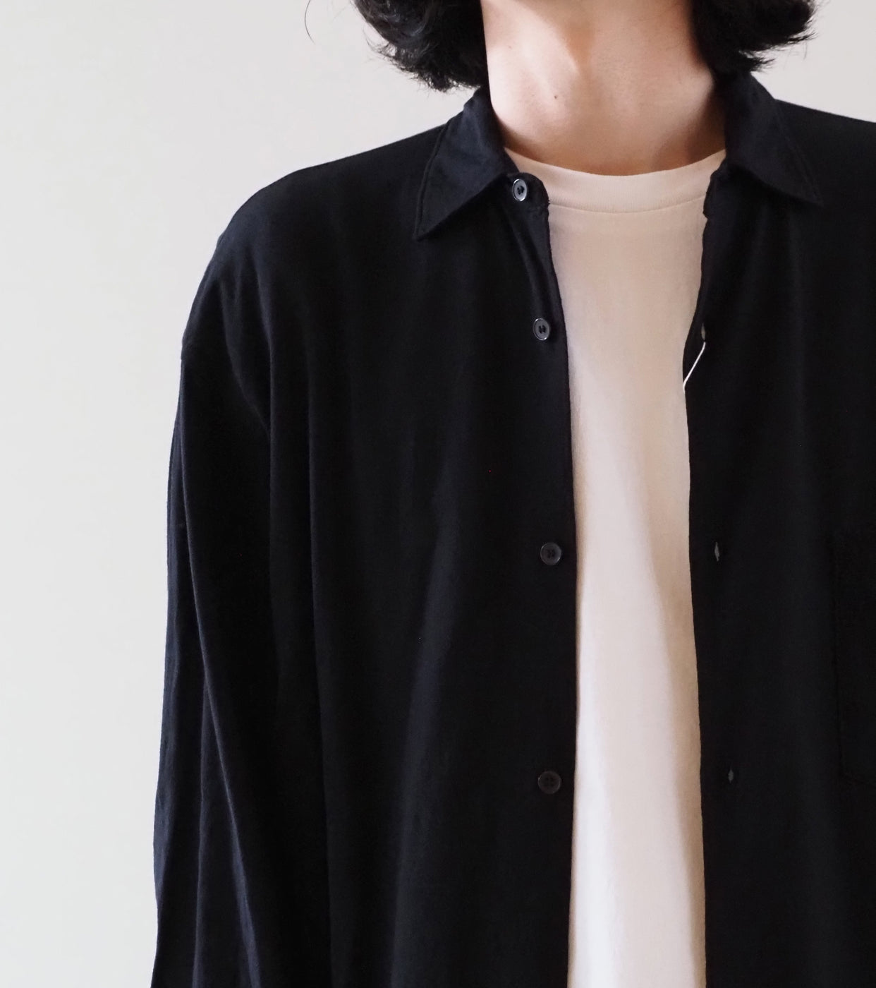 COMOLI ジャージ コモリ シャツ , Black
