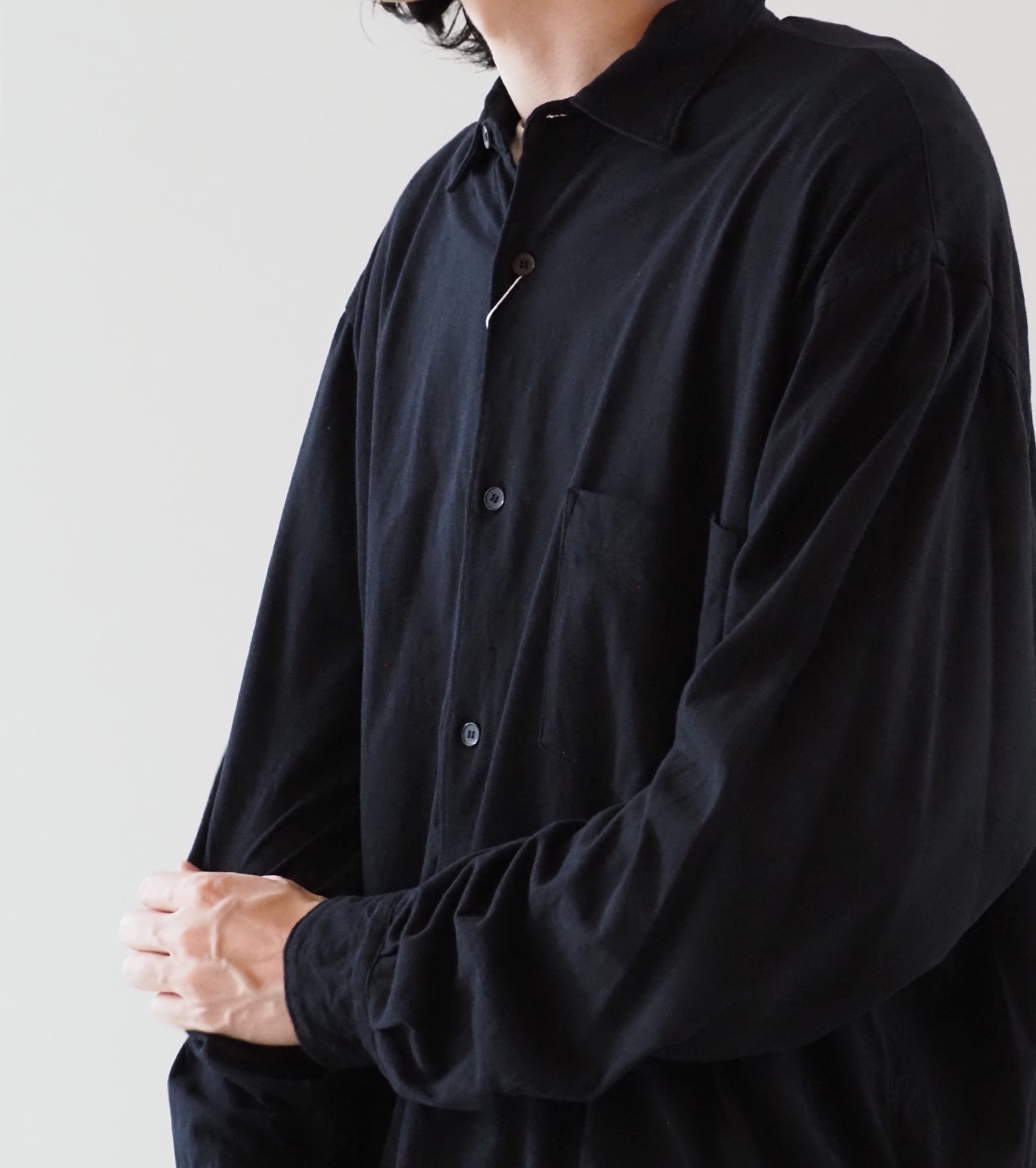 COMOLI ジャージ コモリ シャツ , Black