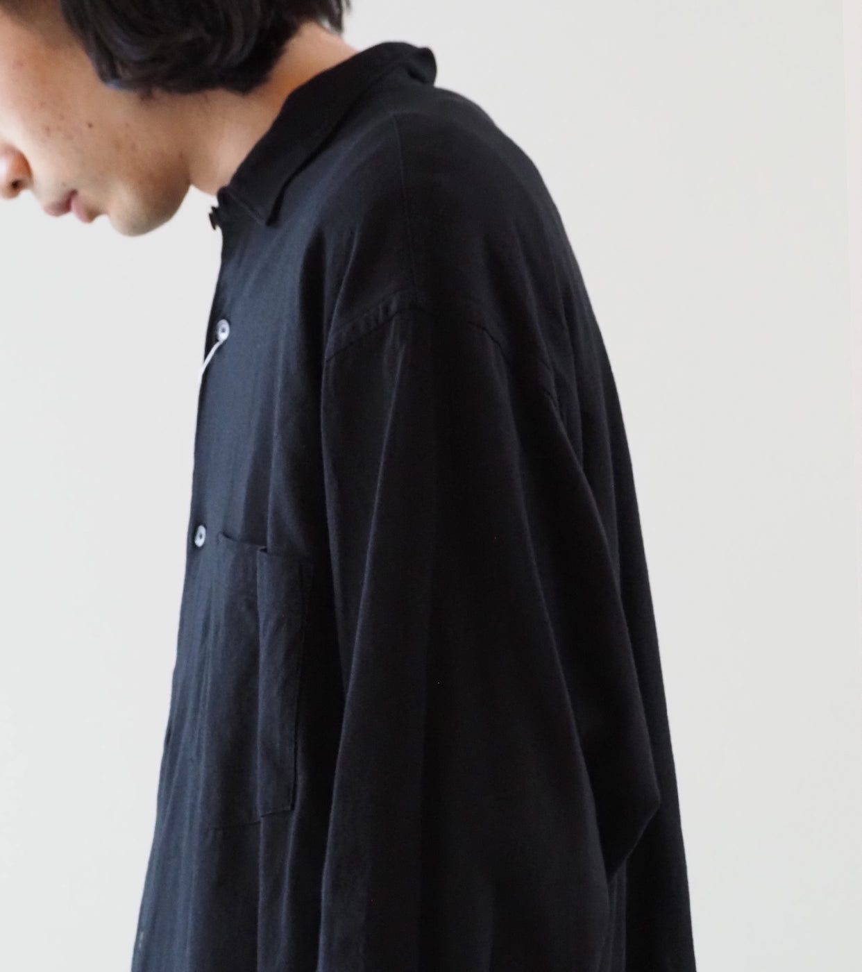 COMOLI ジャージ コモリ シャツ , Black