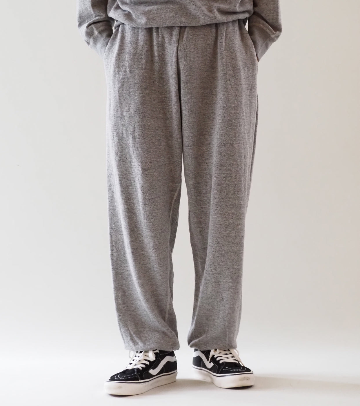 COMOLI グレー 裏毛 パンツ , Gray