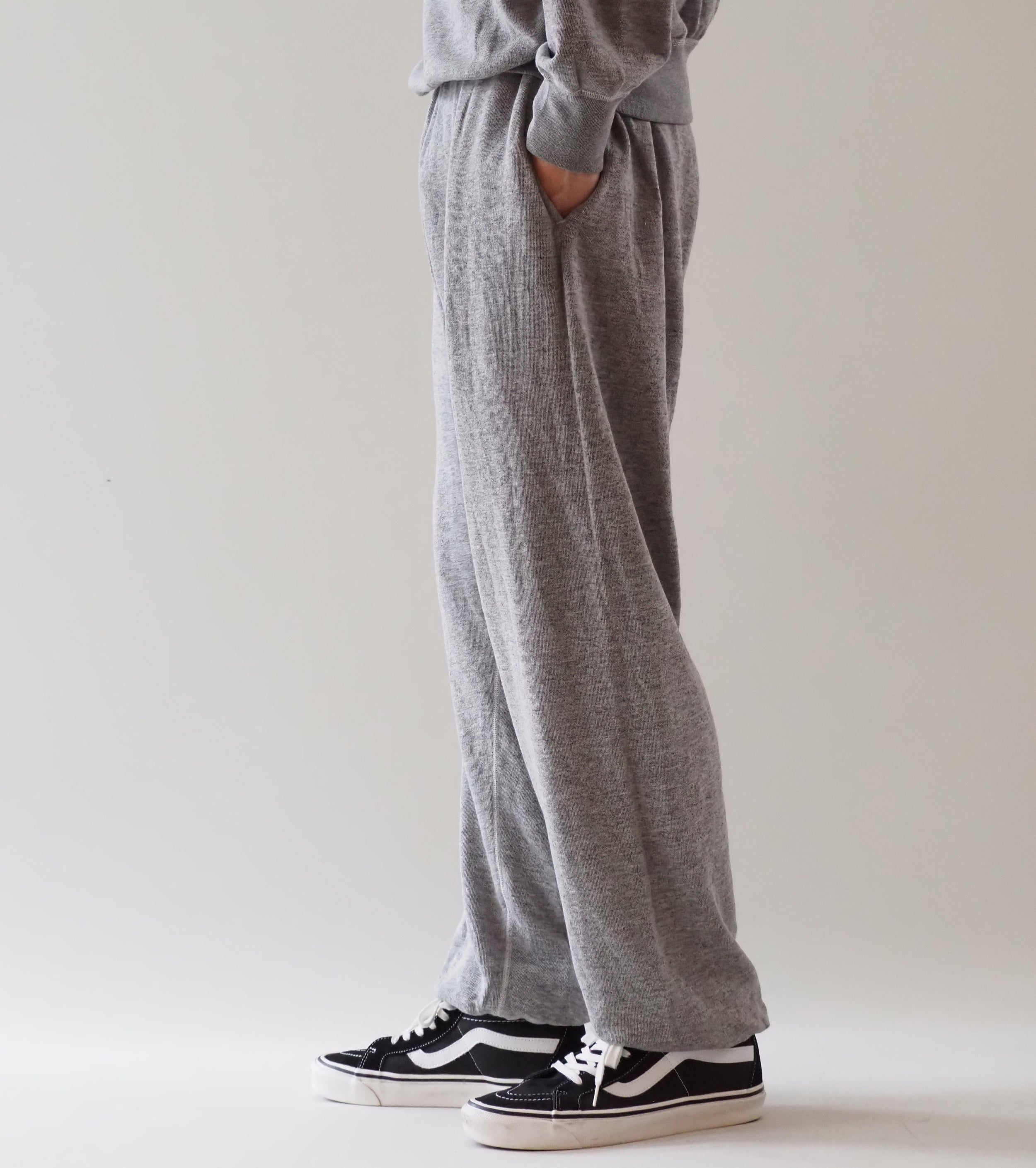 COMOLI グレー 裏毛 パンツ , Gray