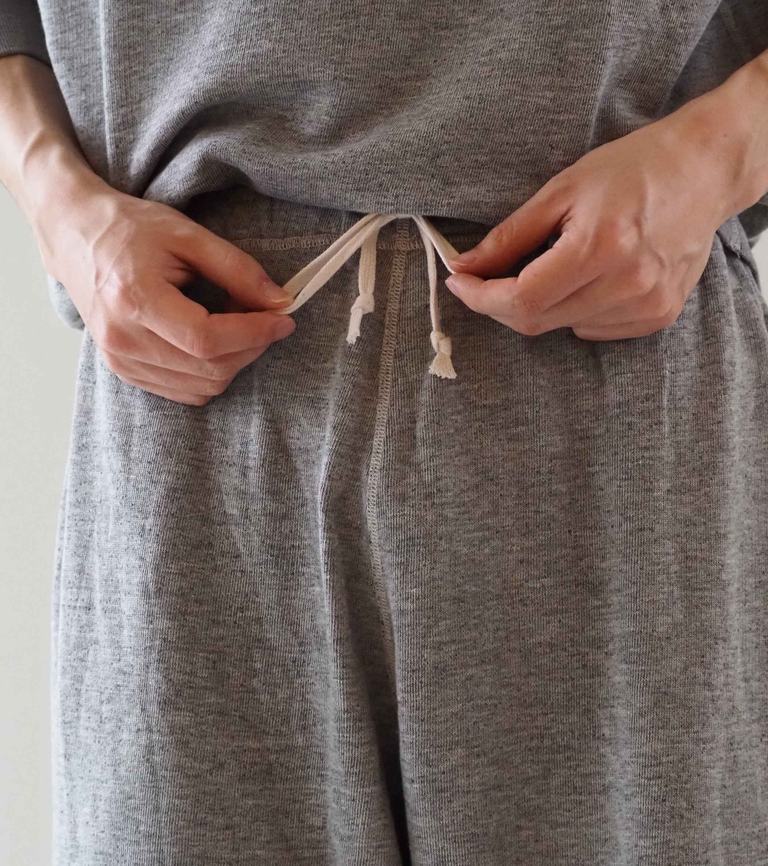 COMOLI グレー 裏毛 パンツ , Gray