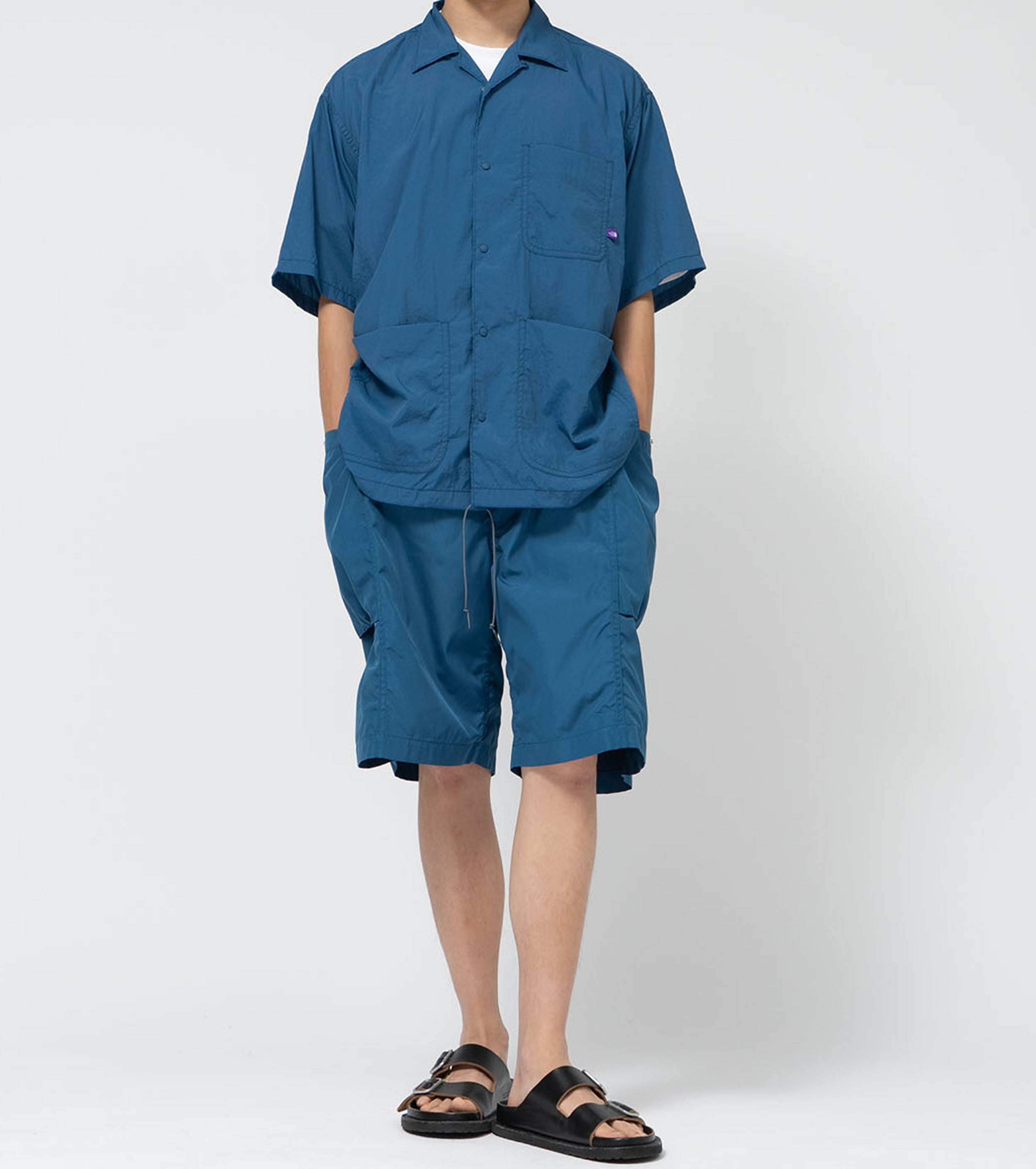 ナイロンタフタ フィールド ショートスリーブ シャツ, Teal Blue