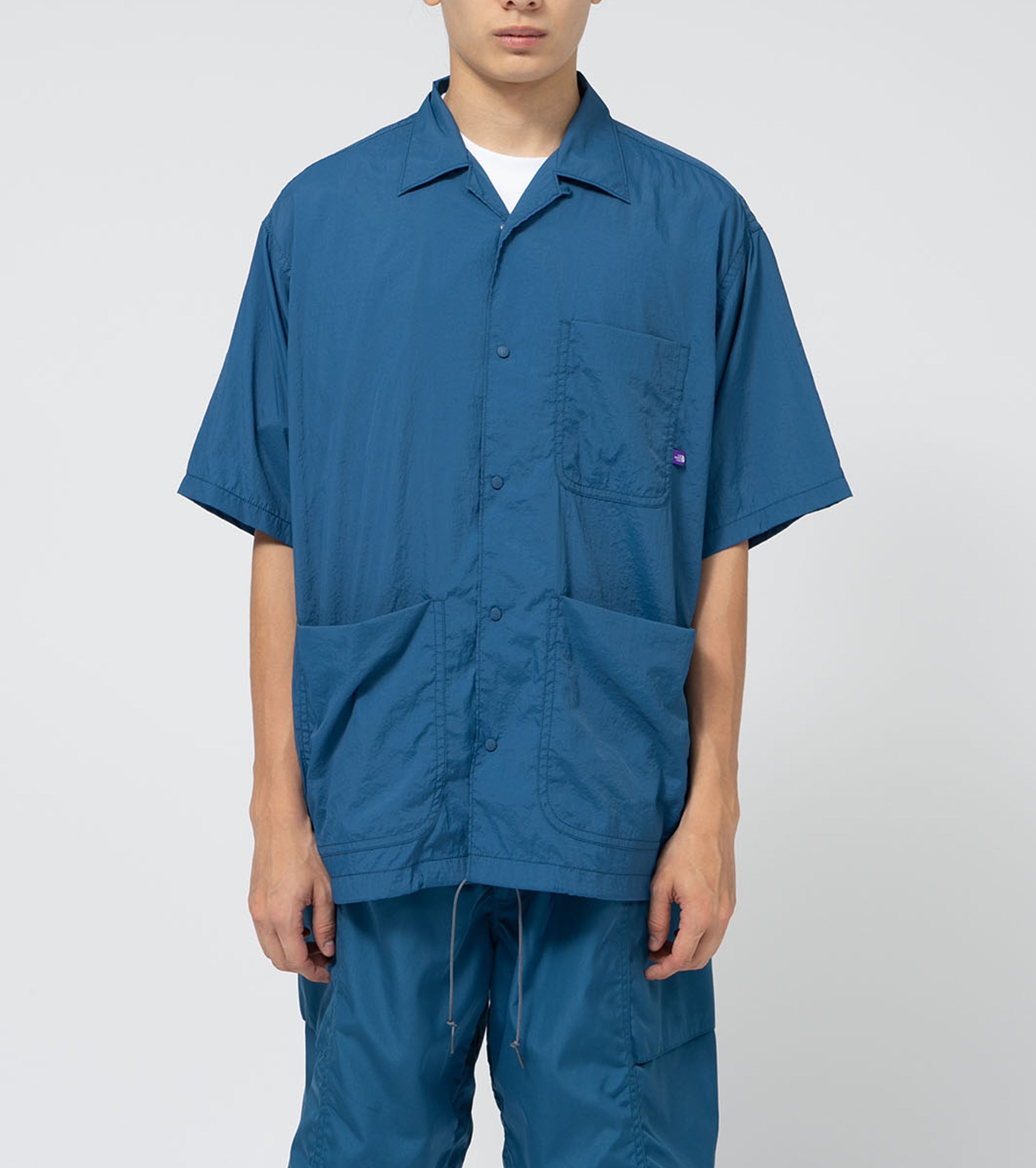 ナイロンタフタ フィールド ショートスリーブ シャツ, Teal Blue