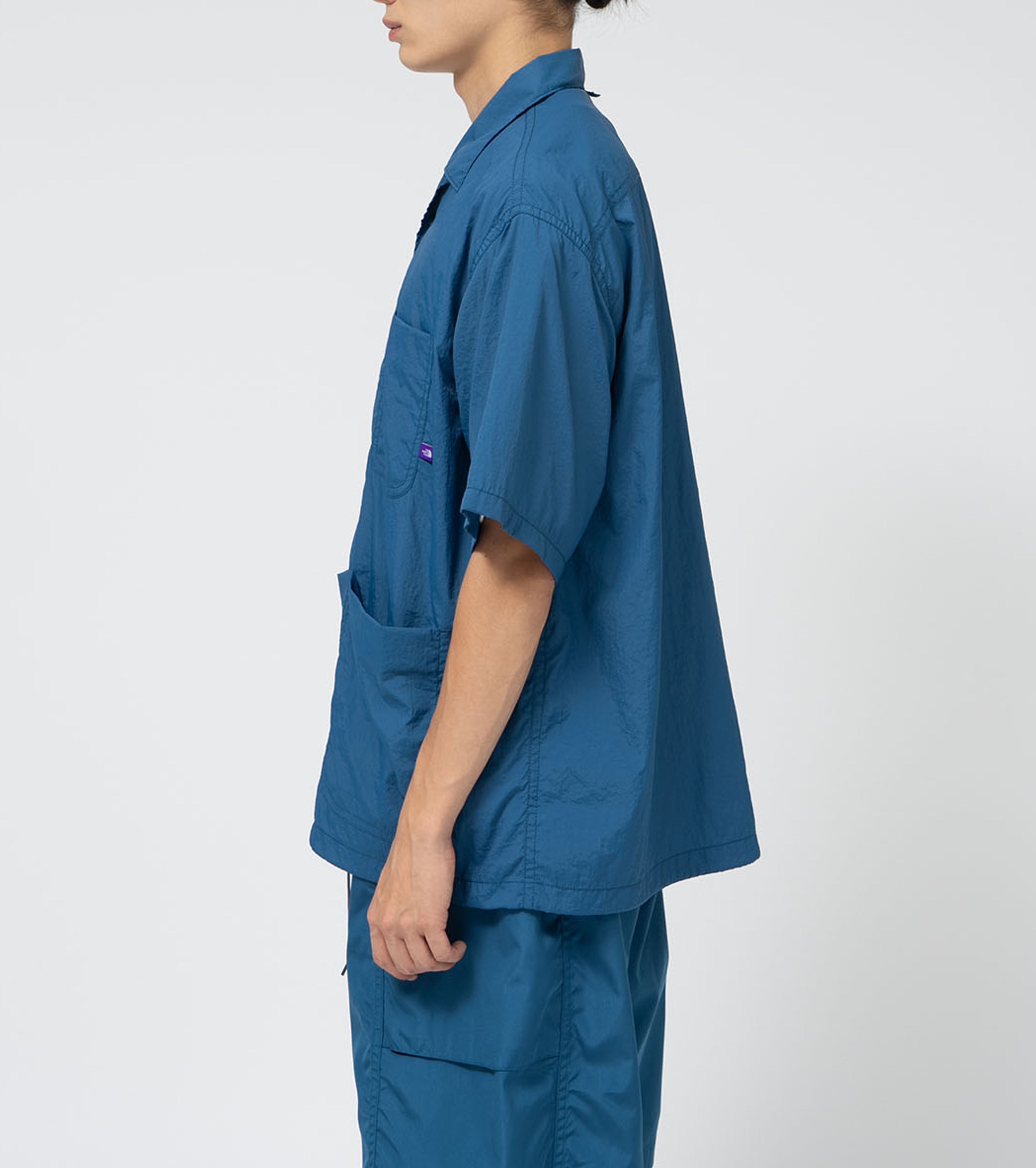 ナイロンタフタ フィールド ショートスリーブ シャツ, Teal Blue