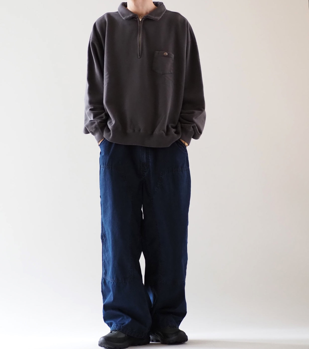 Cotton Nylon Weather Double Knee Pants, Indigo