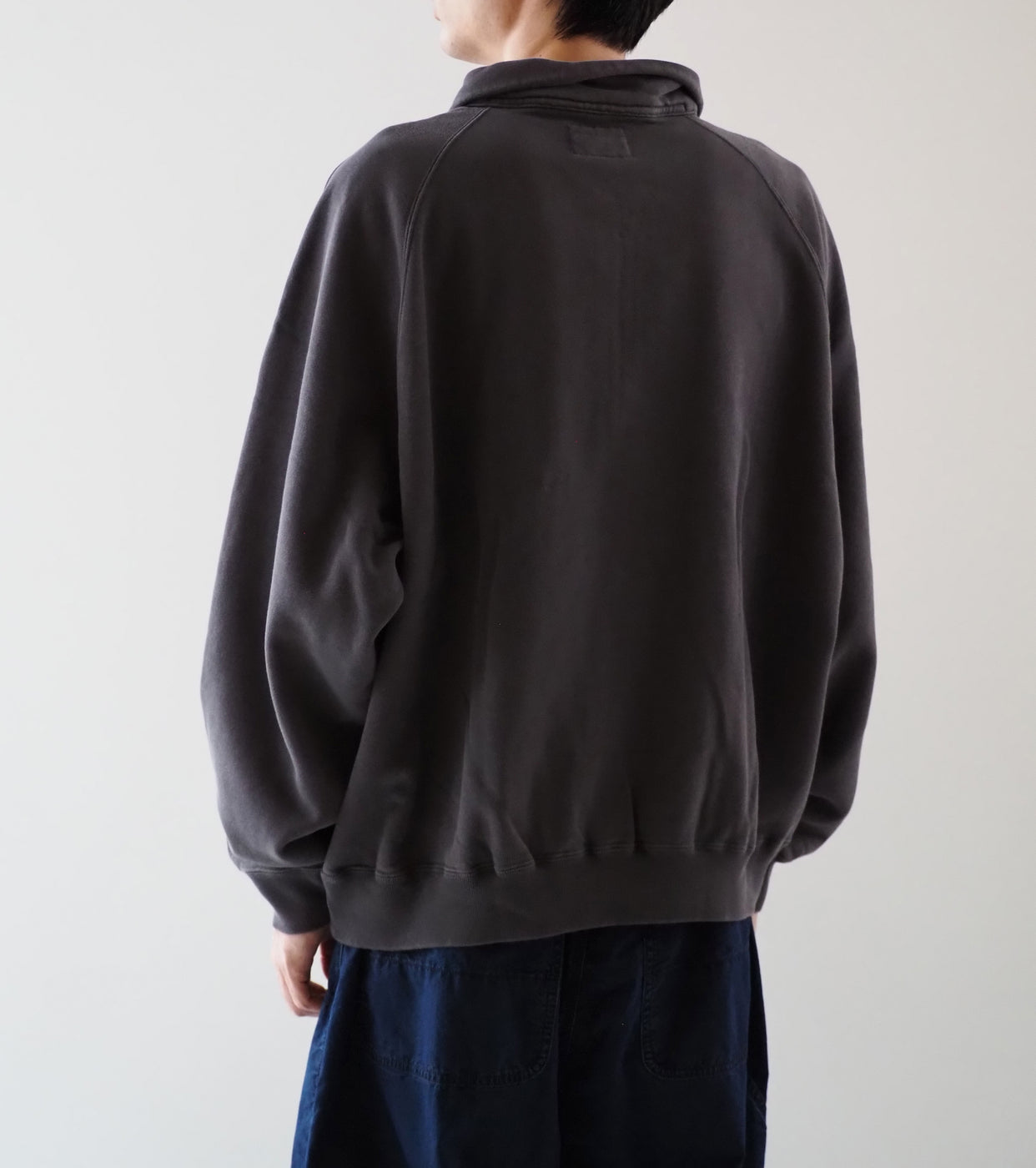 ガーメントダイ  フィールド  ハーフジップ  スウェットシャツ , Asphalt Gray