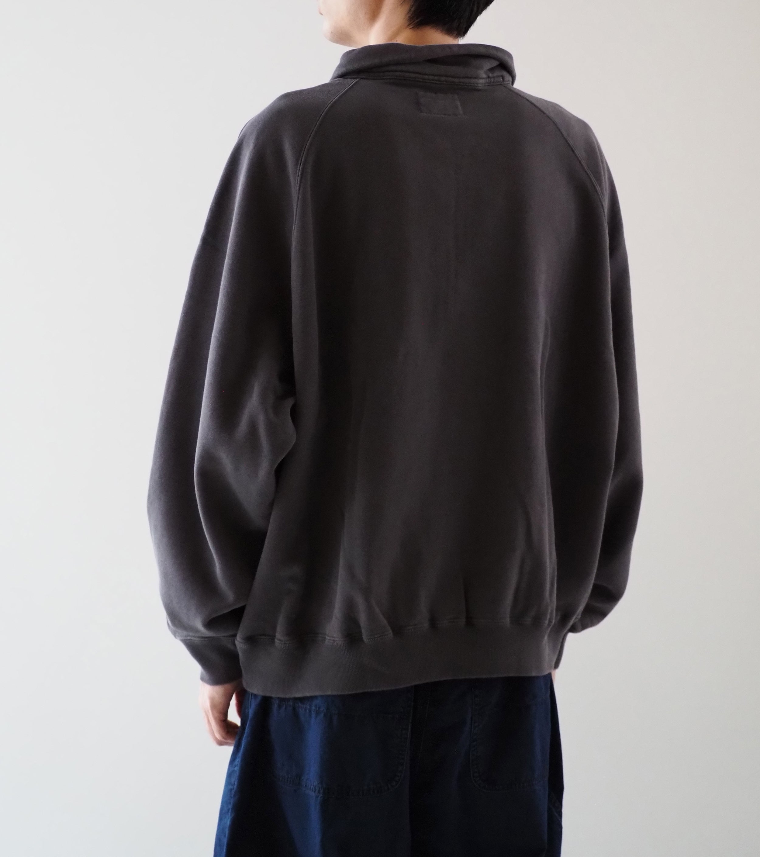 ガーメントダイ  フィールド  ハーフジップ  スウェットシャツ , Asphalt Gray