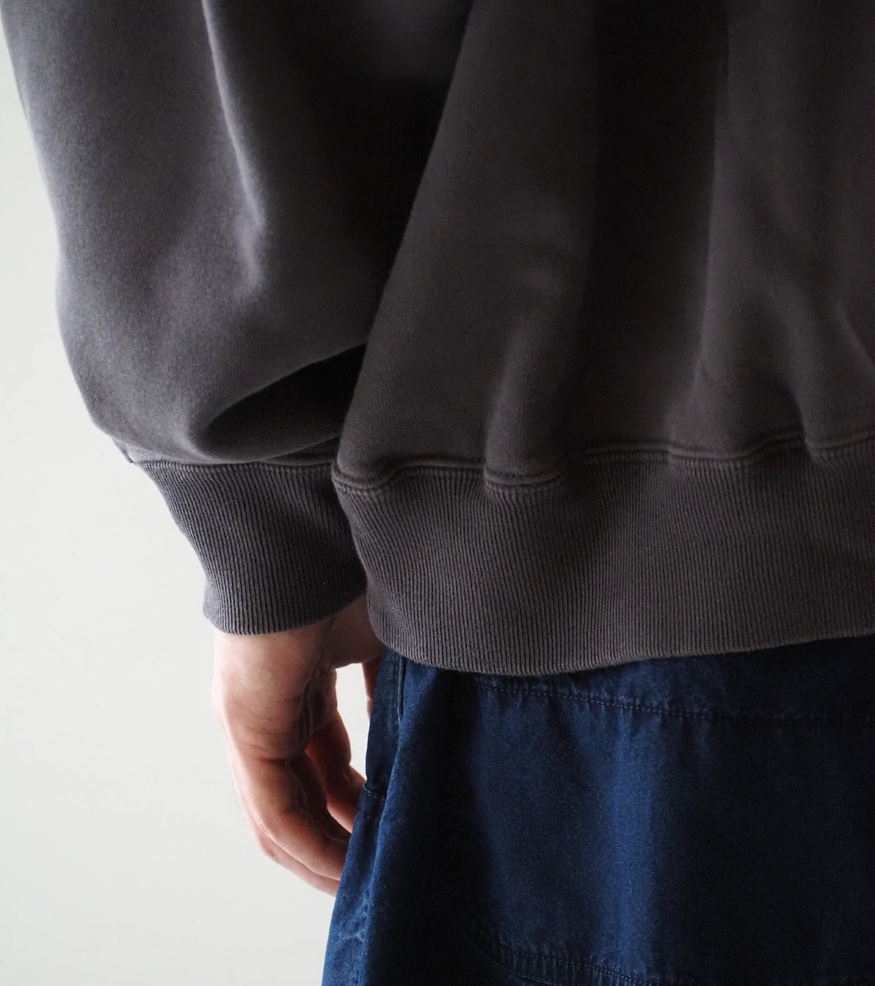 ガーメントダイ  フィールド  ハーフジップ  スウェットシャツ , Asphalt Gray