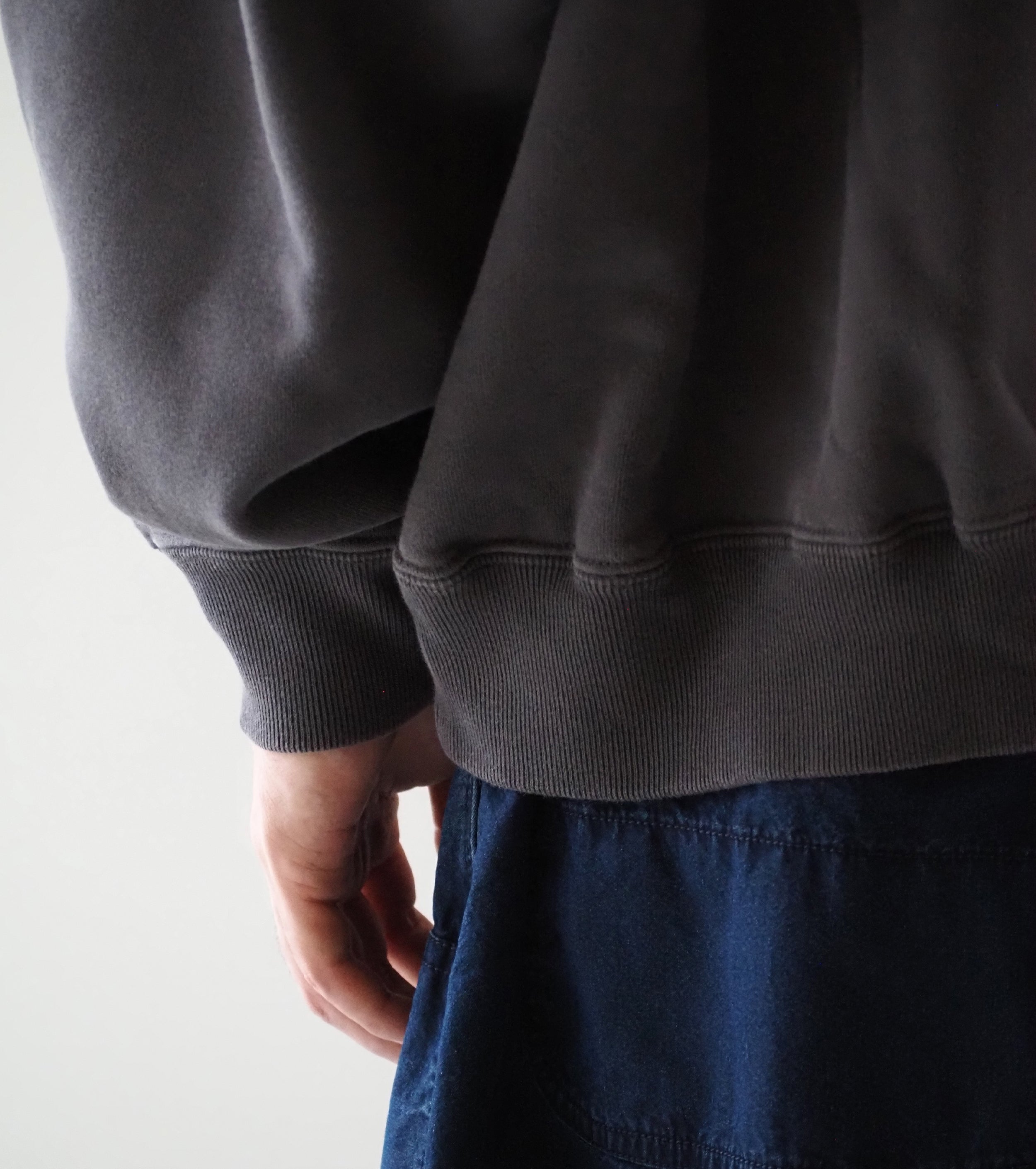 ガーメントダイ  フィールド  ハーフジップ  スウェットシャツ , Asphalt Gray