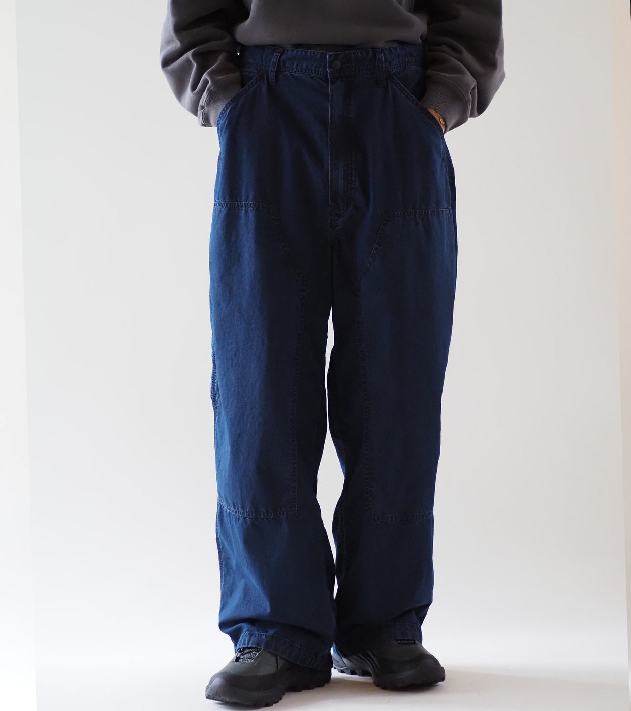 Cotton Nylon Weather Double Knee Pants, Indigo