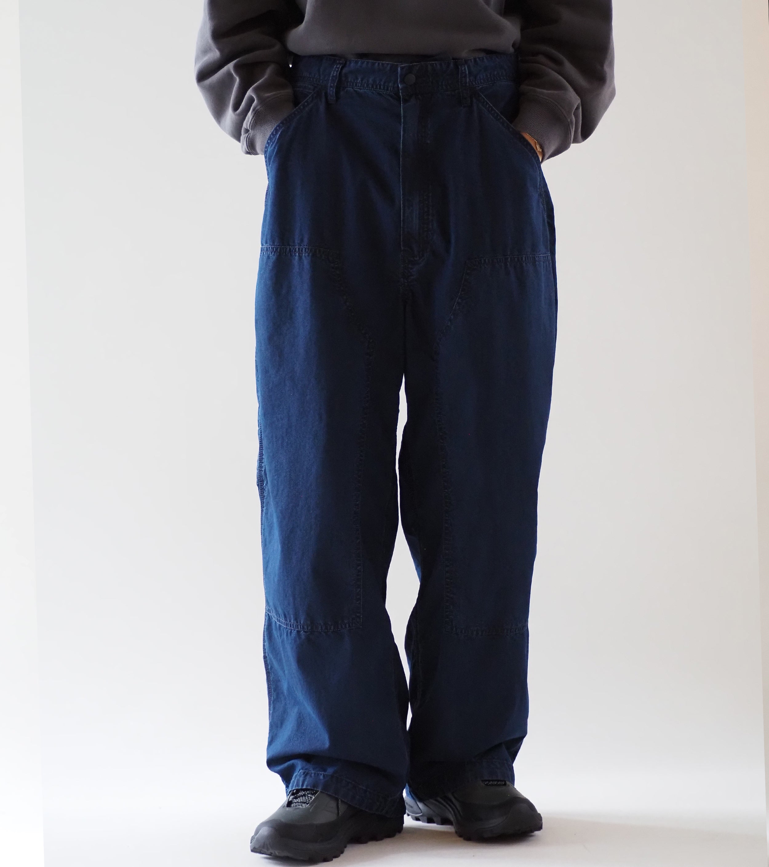 Cotton Nylon Weather Double Knee Pants, Indigo