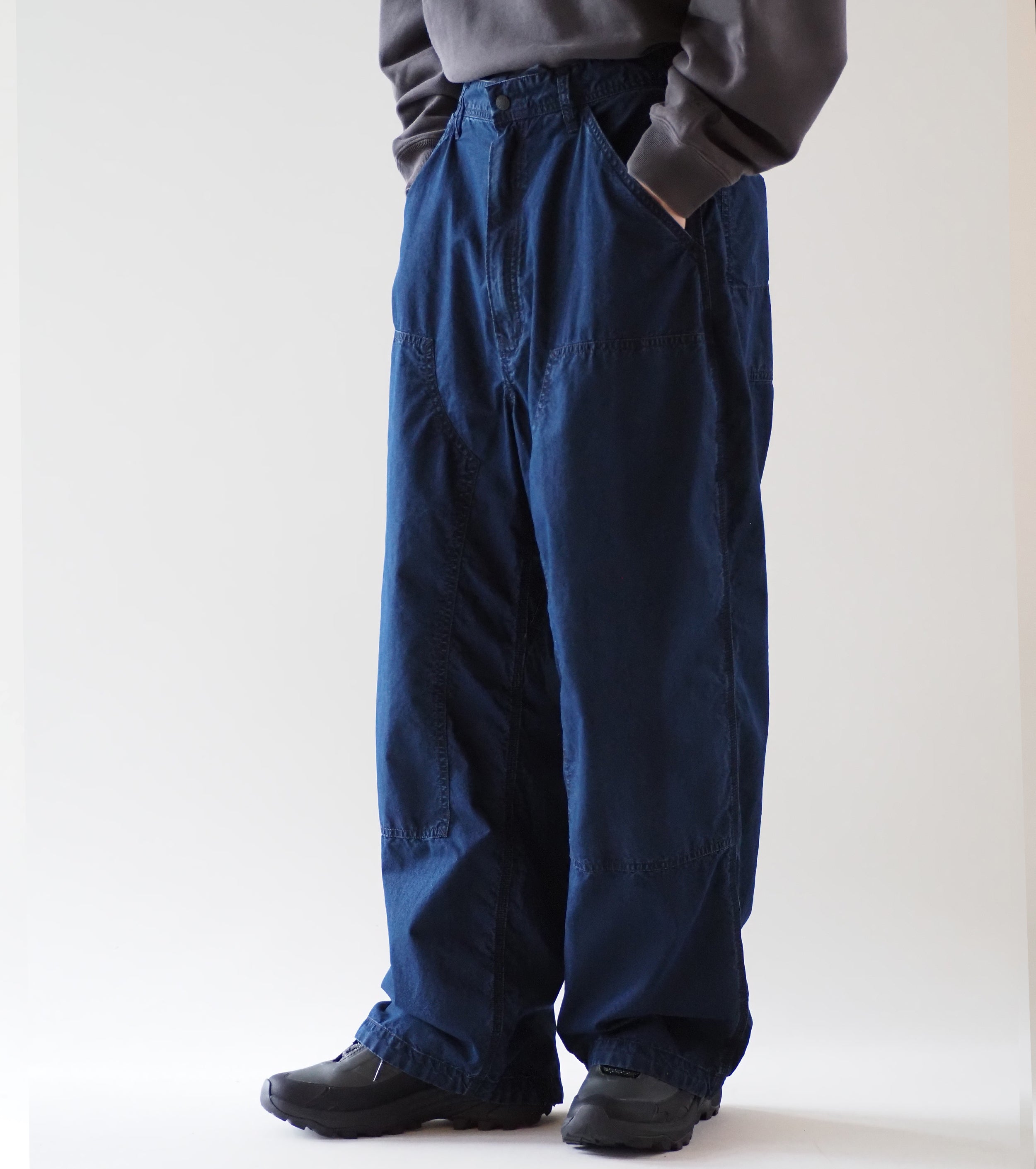 Cotton Nylon Weather Double Knee Pants, Indigo