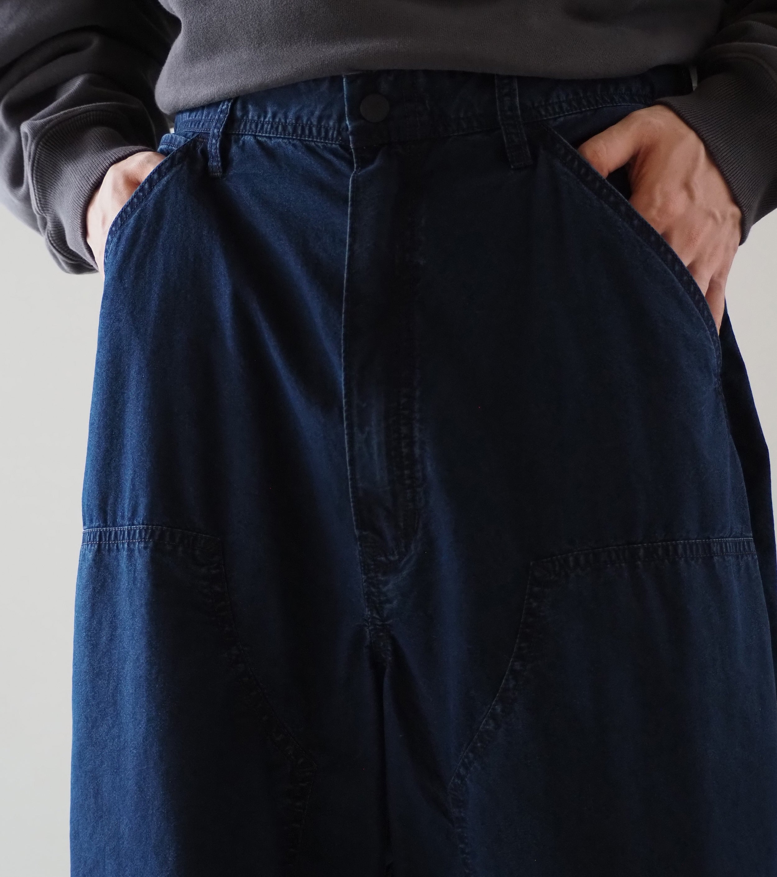 Cotton Nylon Weather Double Knee Pants, Indigo