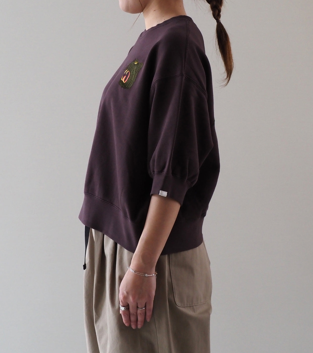 Oblada スーベニア ハーフスリーブ スウェット , Brown