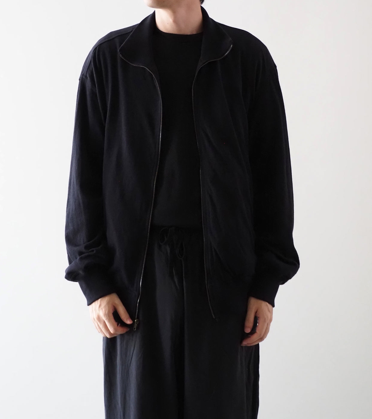 COMOLI リバーシブル トラック ジャケット , Black