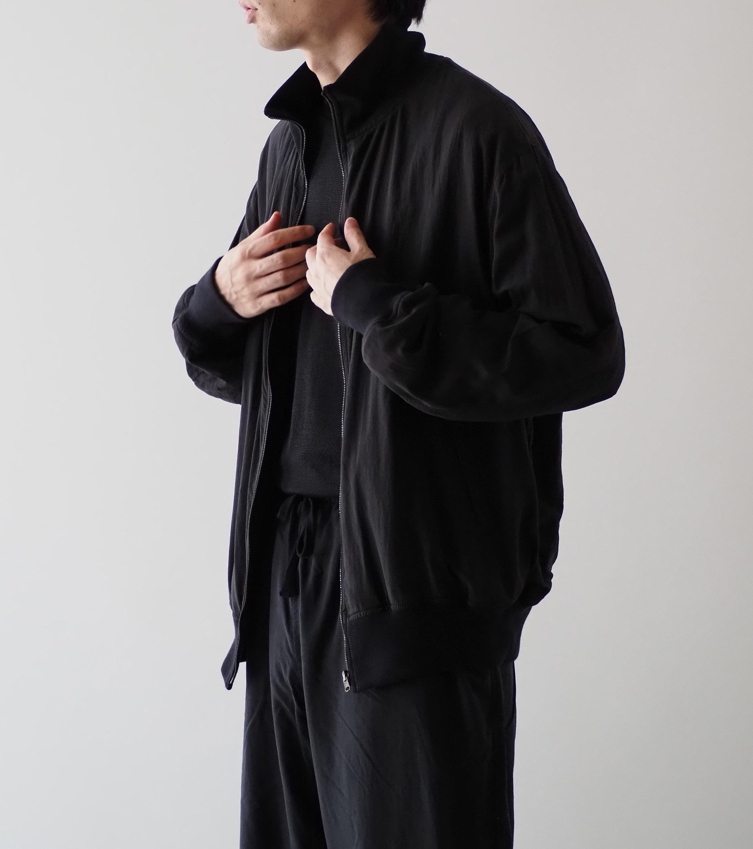 COMOLI リバーシブル トラック ジャケット , Black