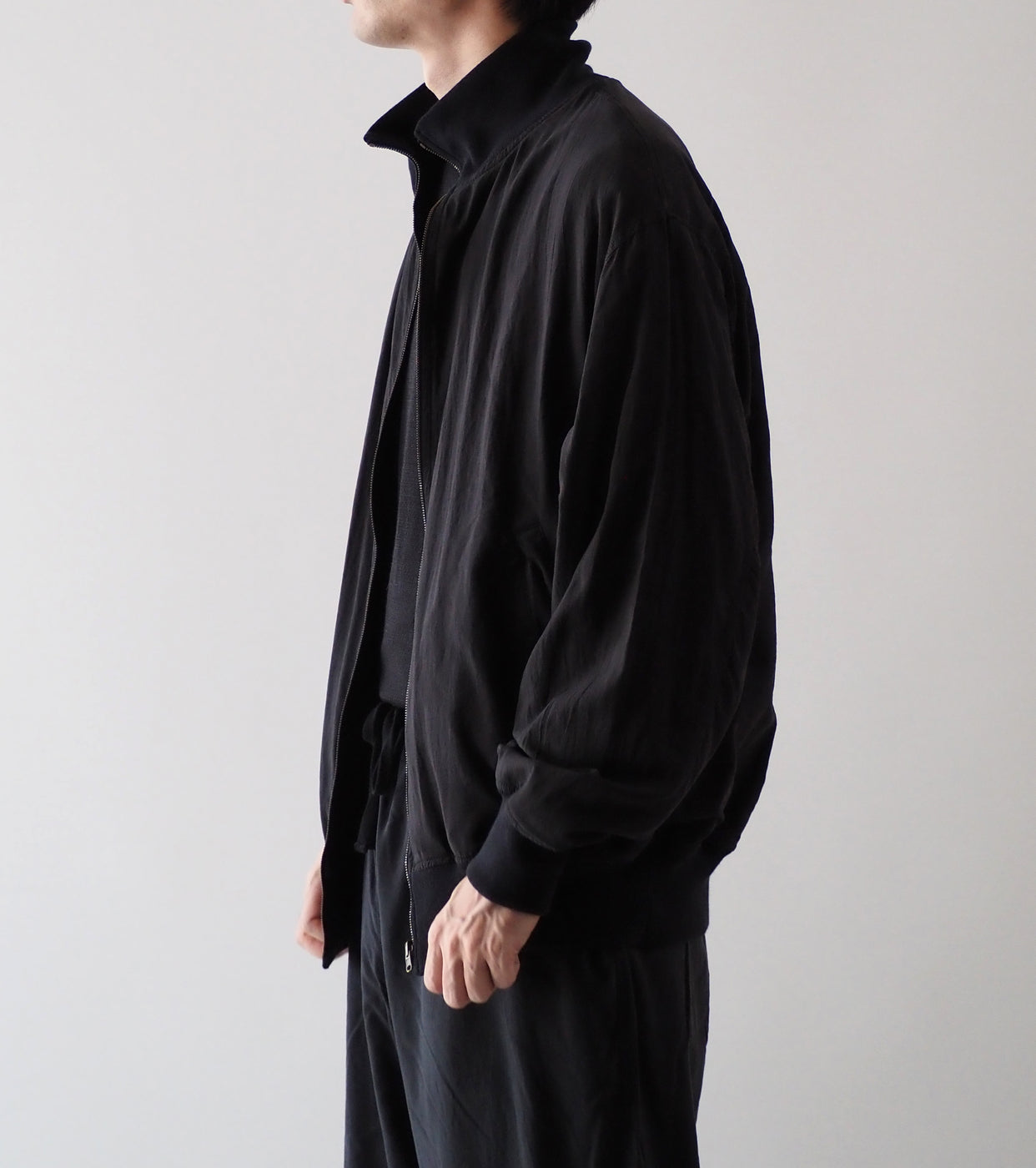 COMOLI リバーシブル トラック ジャケット , Black