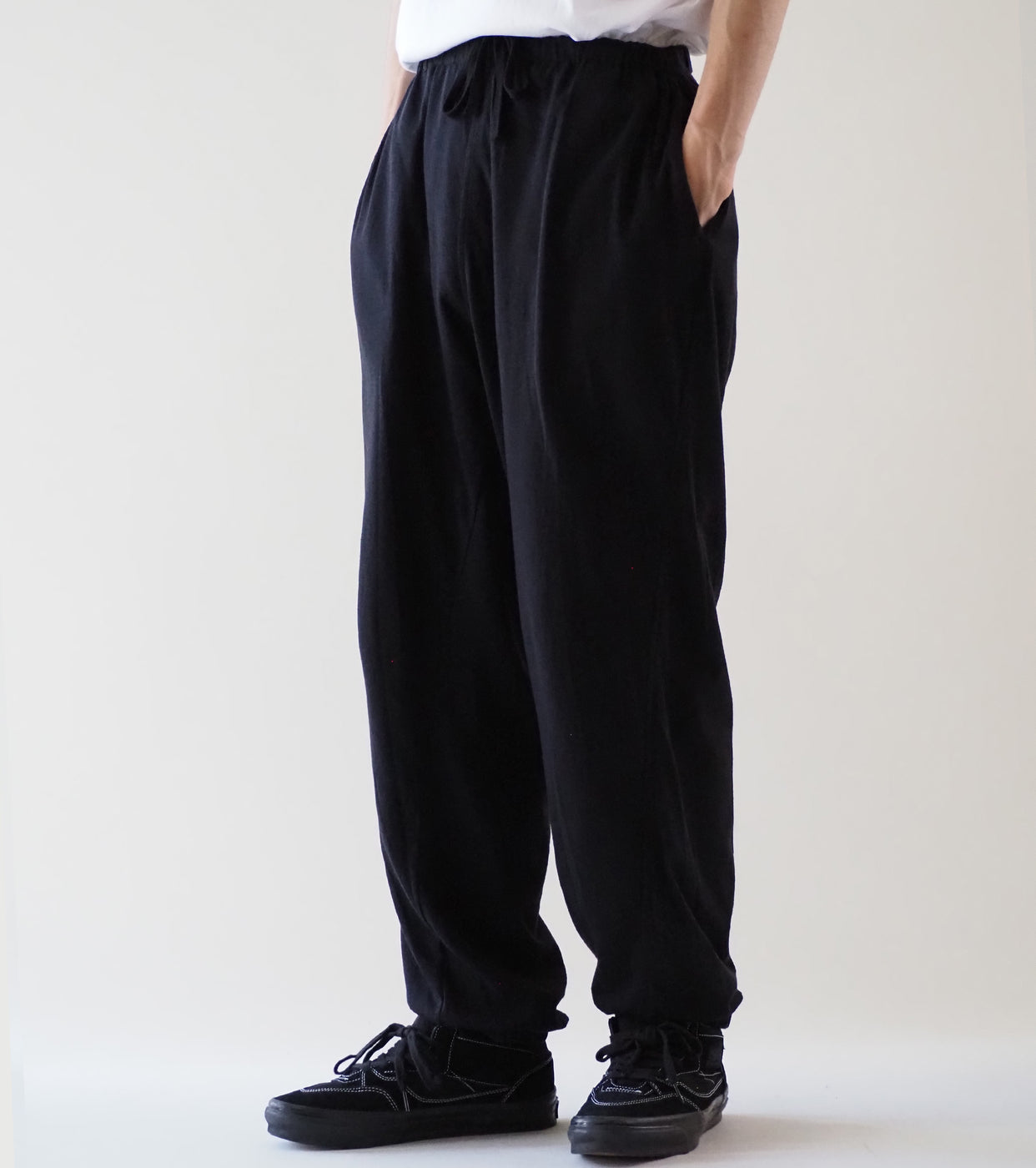 COMOLI リバーシブル パンツ , Black