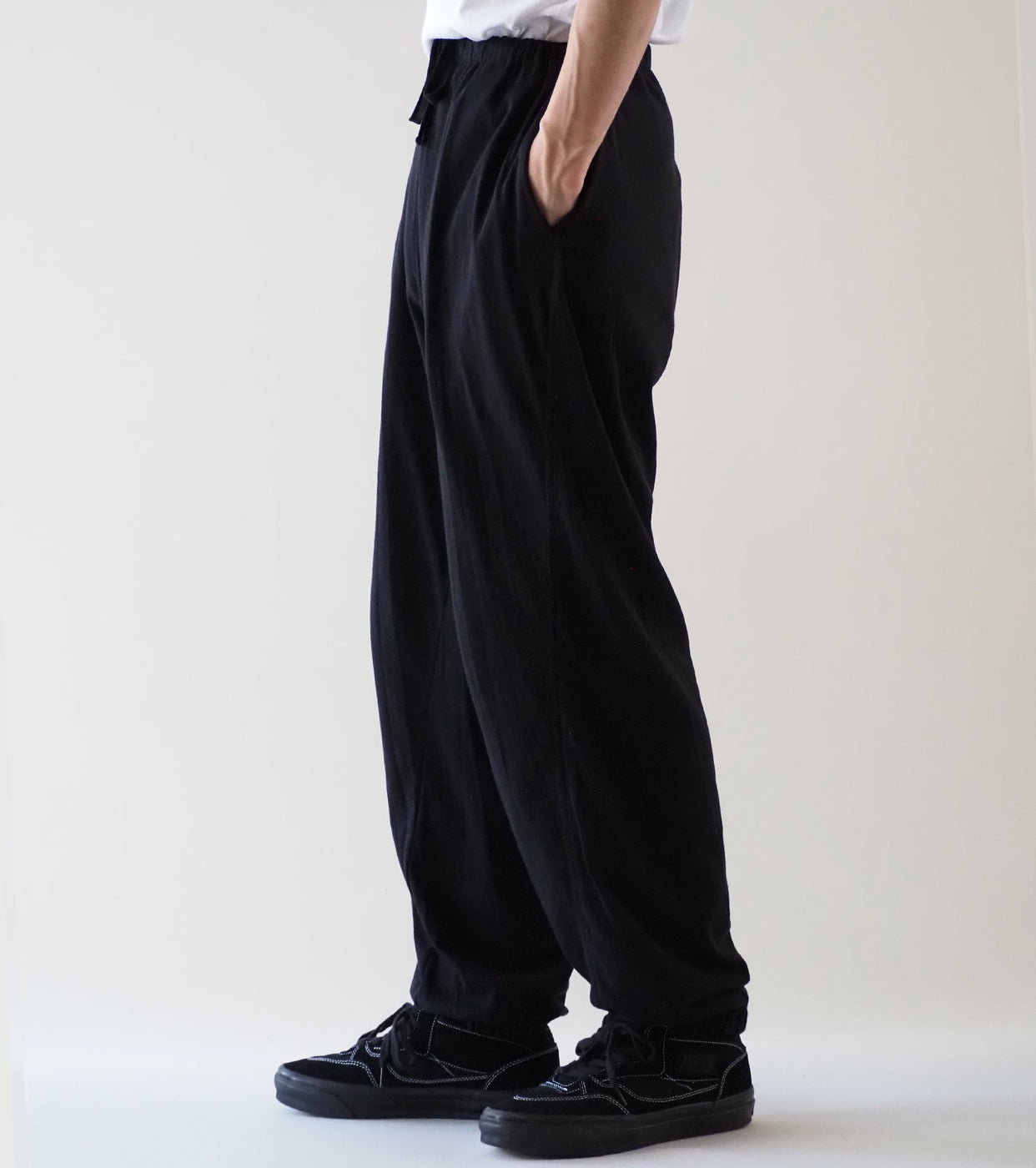 COMOLI リバーシブル パンツ , Black