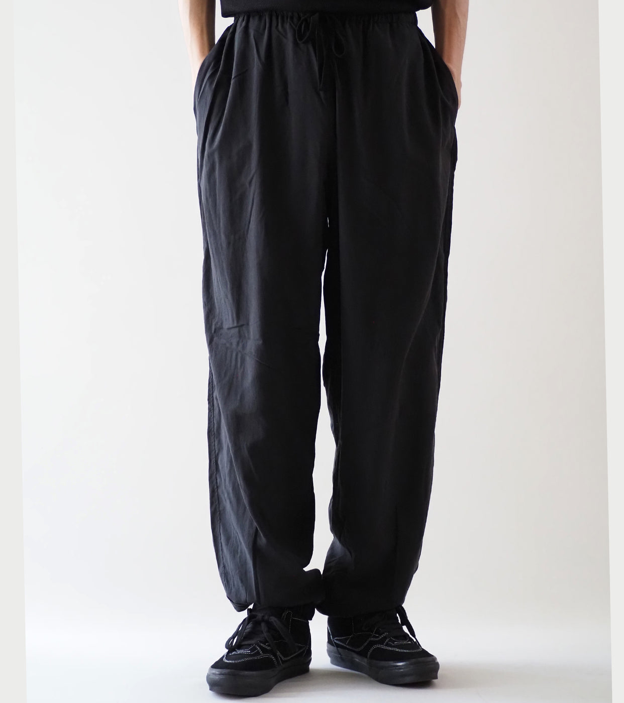 COMOLI リバーシブル パンツ , Black
