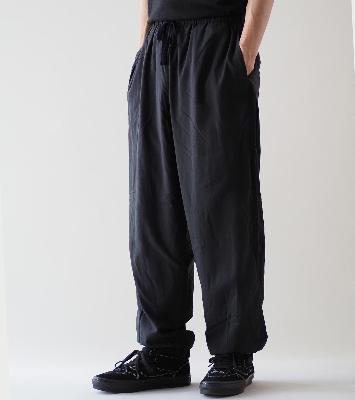 COMOLI リバーシブル パンツ , Black