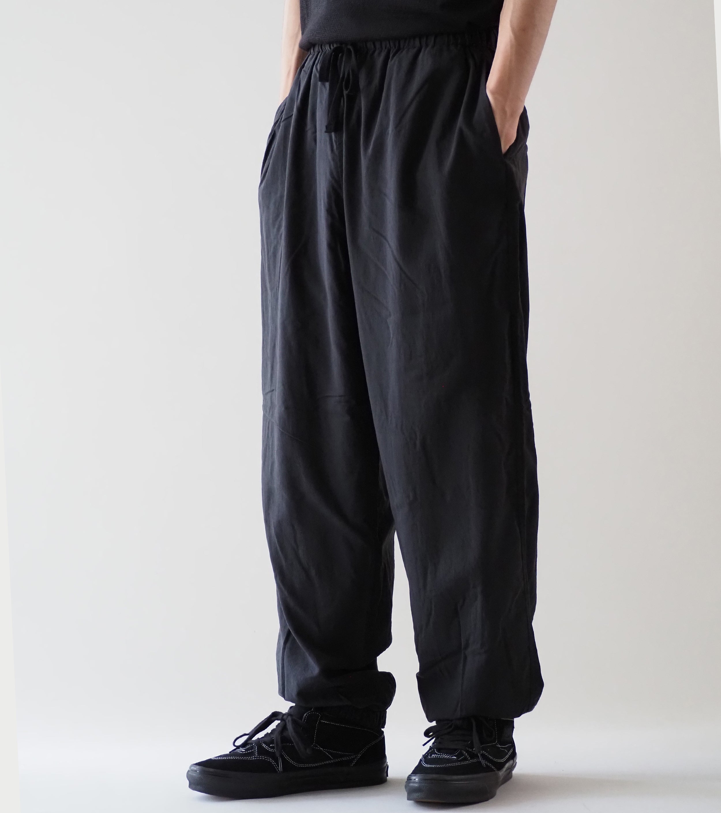 COMOLI リバーシブル パンツ , Black