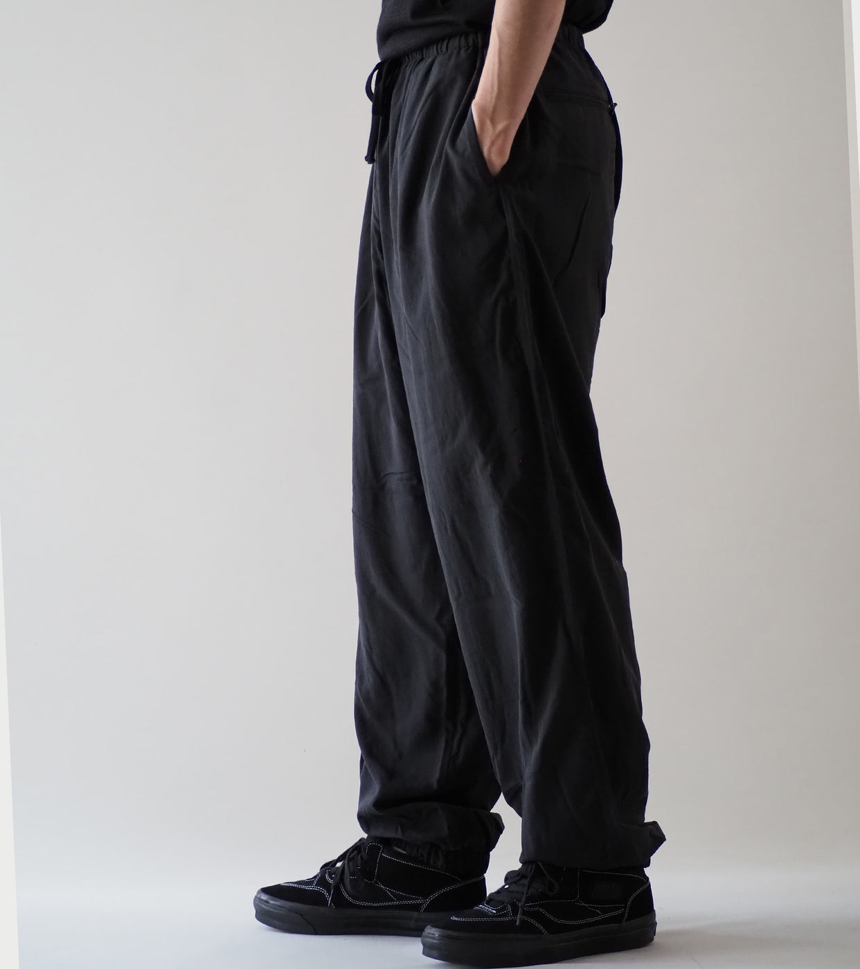 COMOLI リバーシブル パンツ , Black