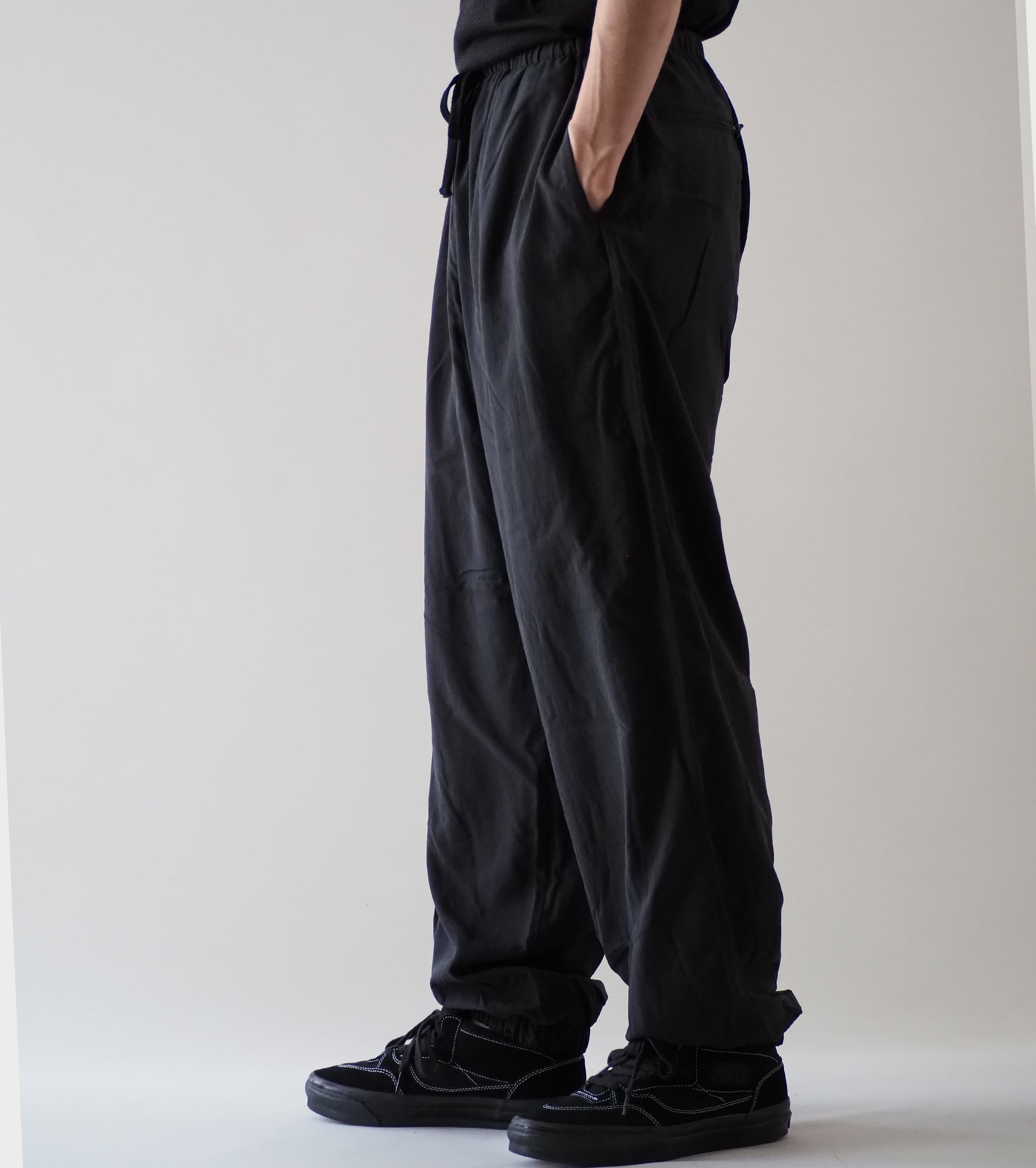COMOLI リバーシブル パンツ , Black