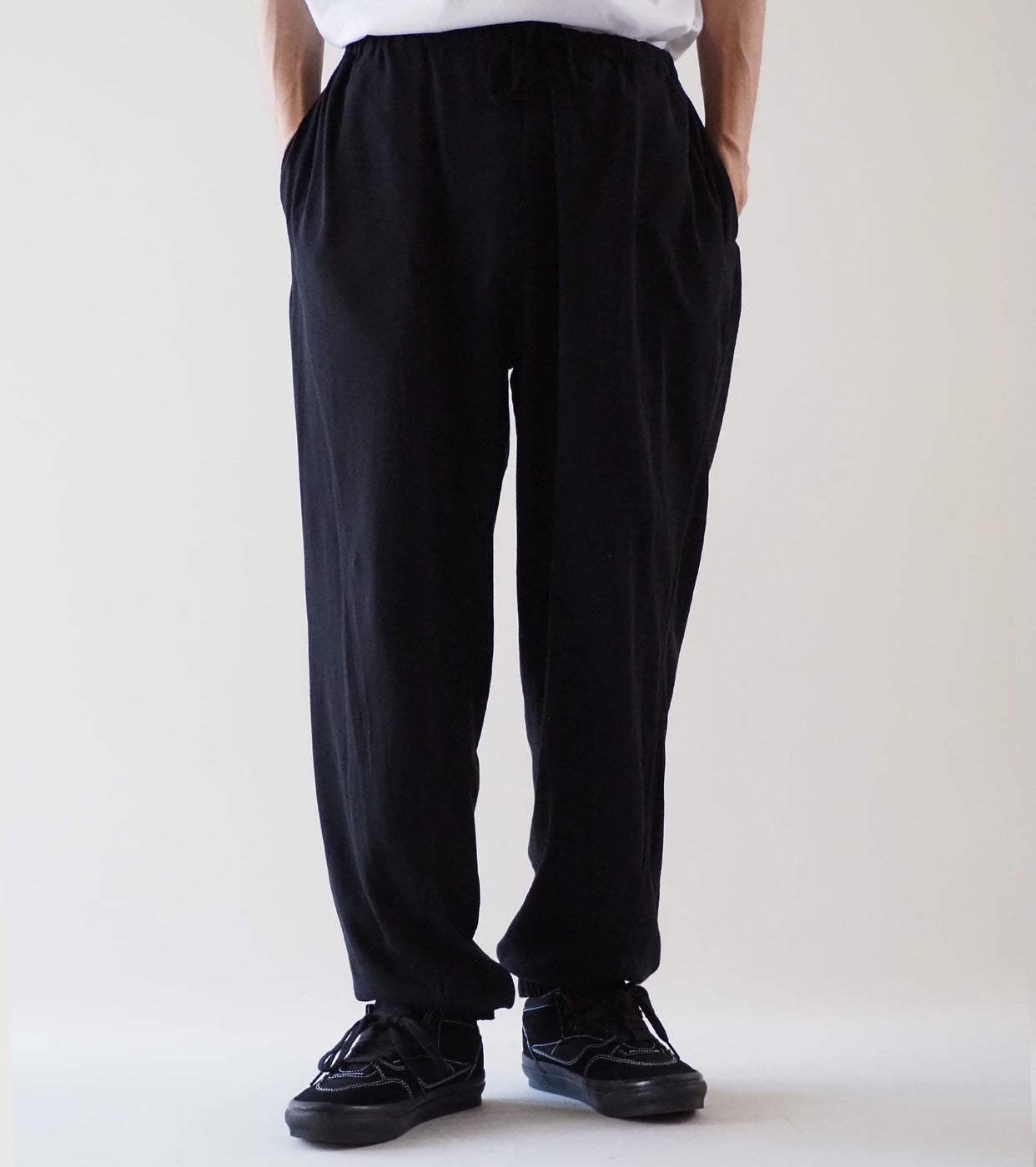 COMOLI リバーシブル パンツ , Black