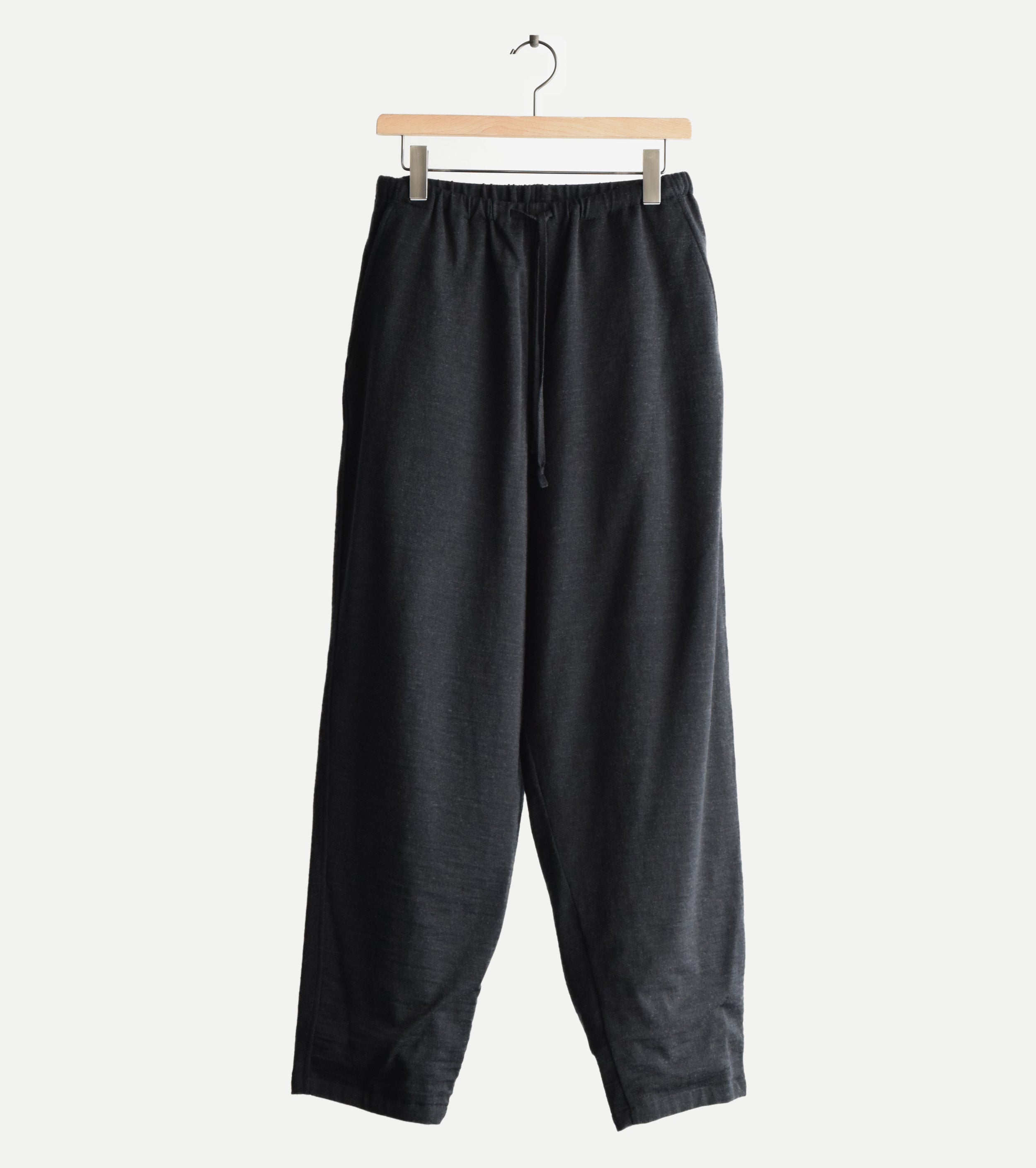 COMOLI Wool Knit Tapered Pants , Charcoal