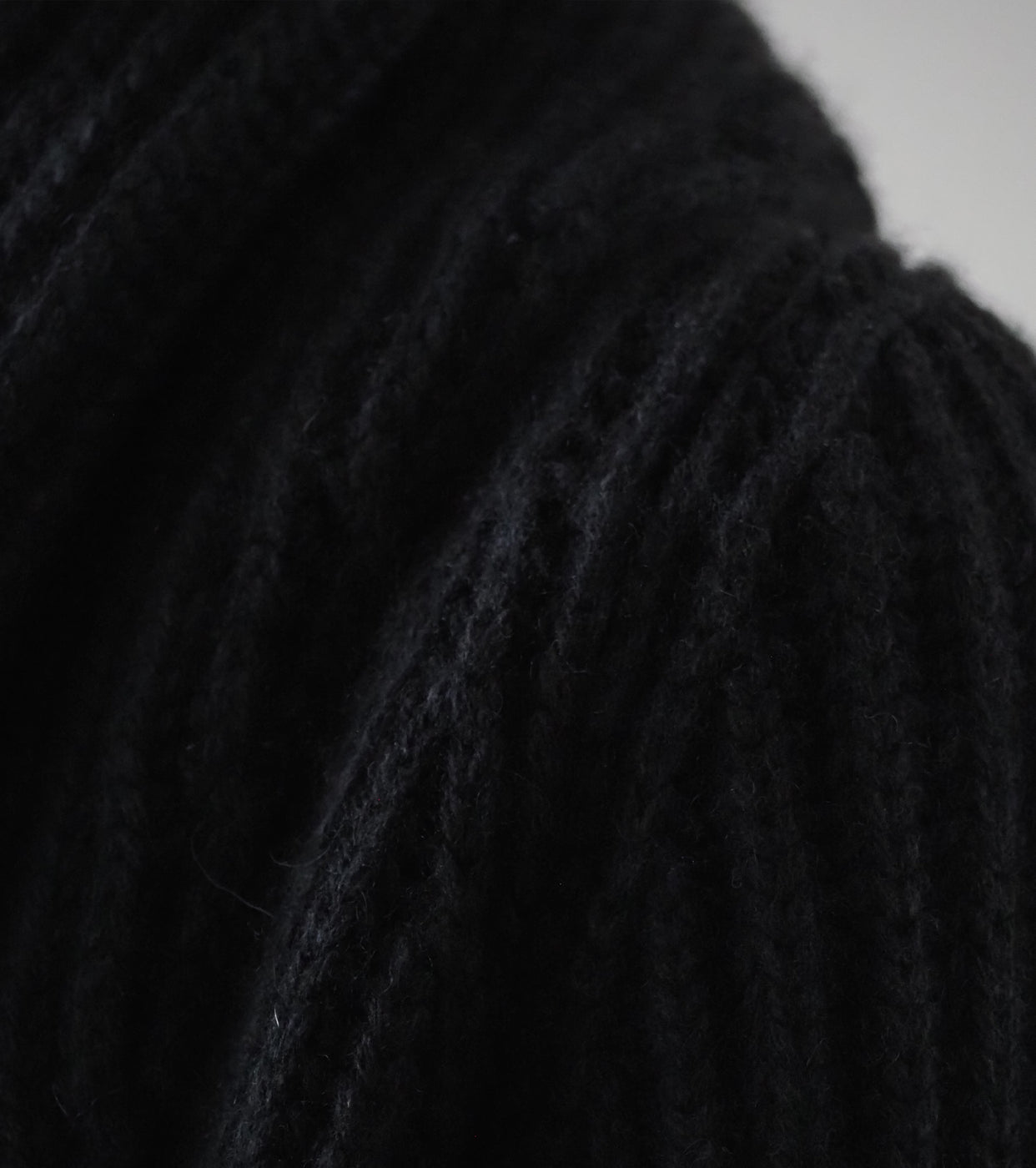 COMOLI カシミヤ 和紙 ショールカラー ニット ジャケット , Black