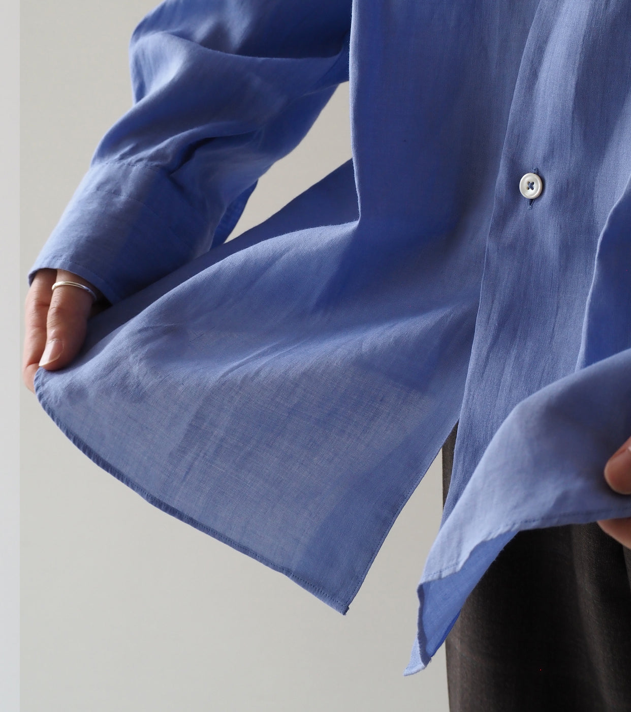 MAATEE＆SONS ショート ポイント ラミーシャツ , BlueBerry
