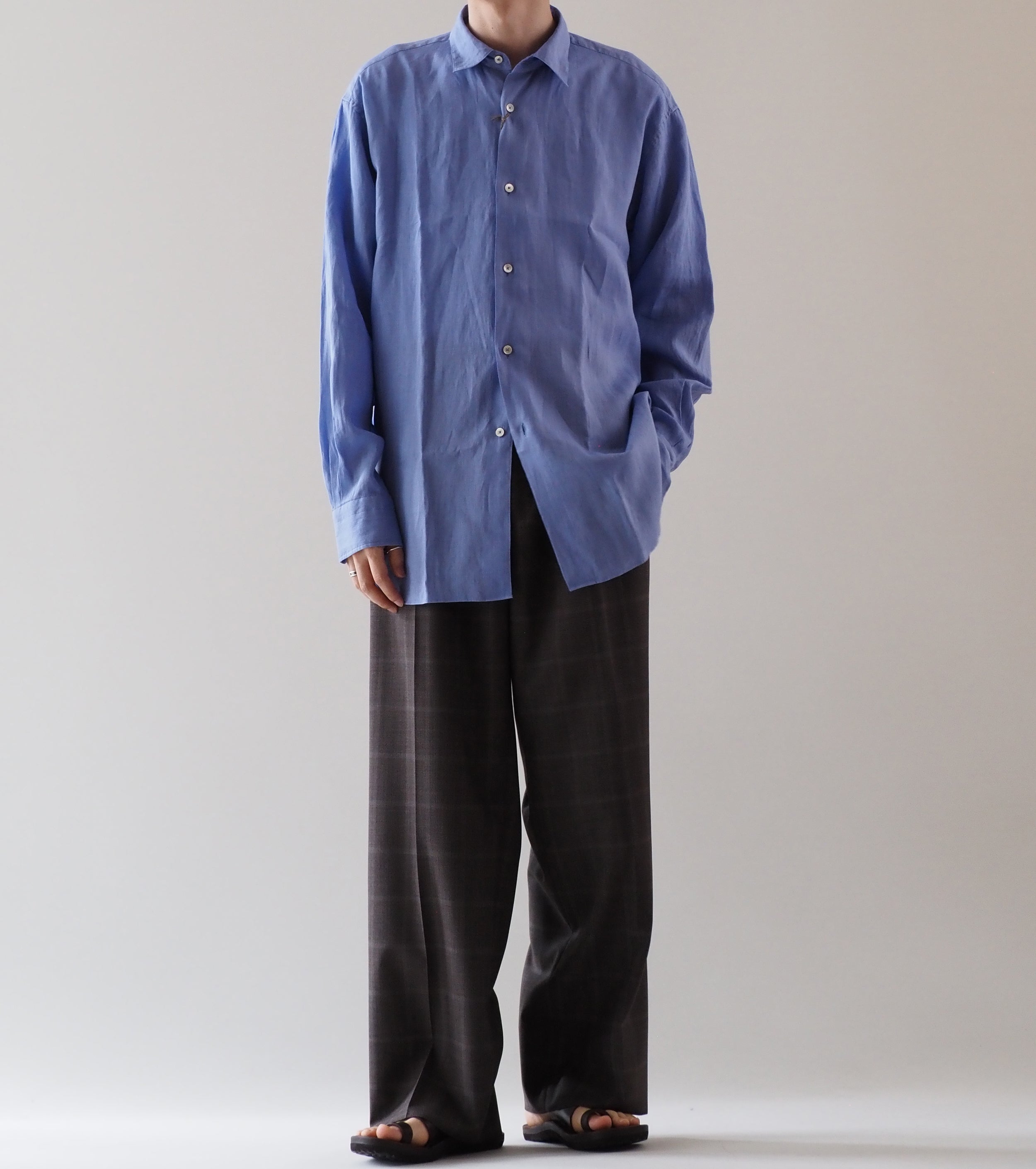 MAATEE＆SONS ショート ポイント ラミーシャツ , BlueBerry