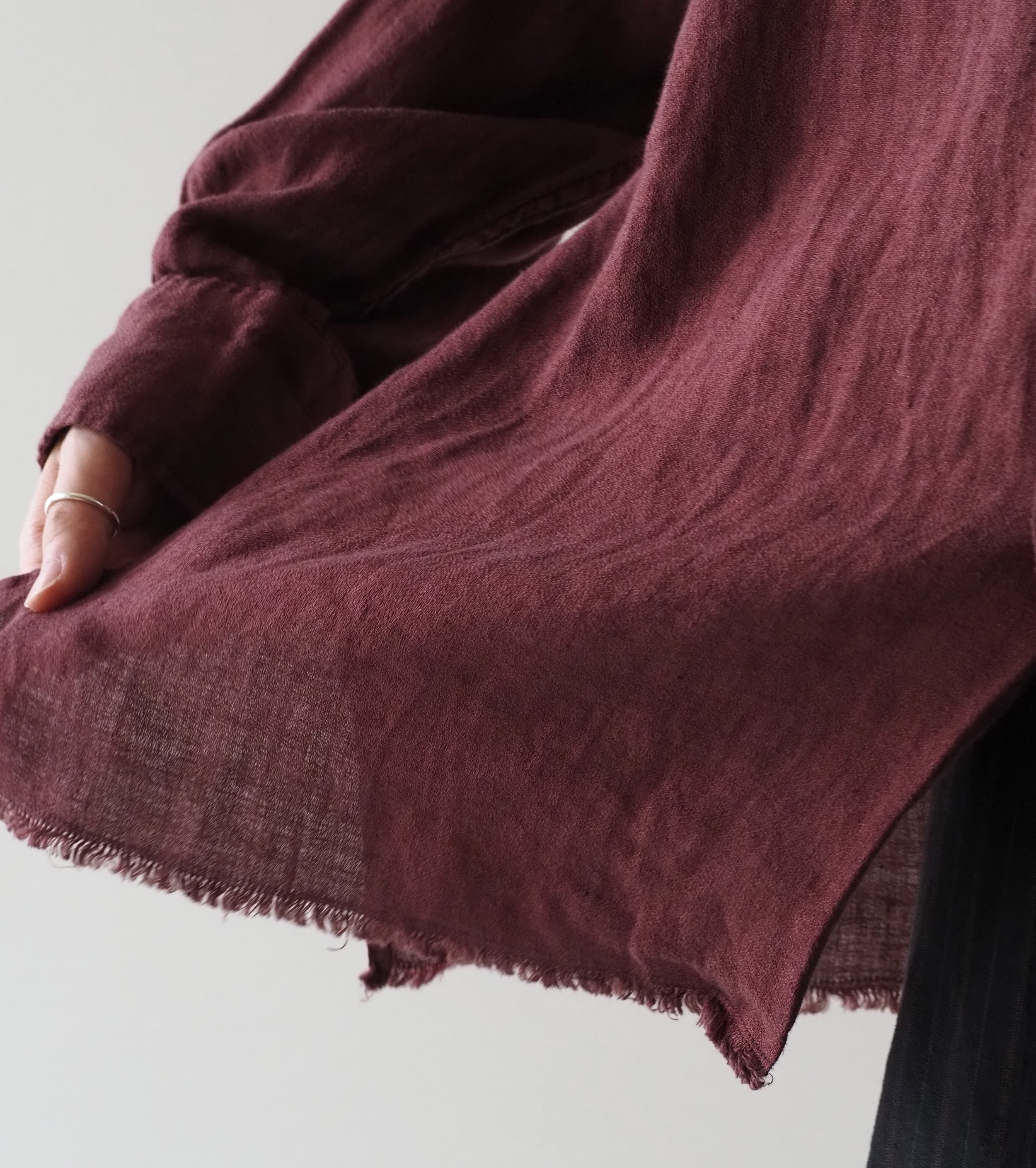 MAATEE＆SONS フリンジ SHIRTS “ドゥルンの緯糸アムンゼン" , Akatsuchi