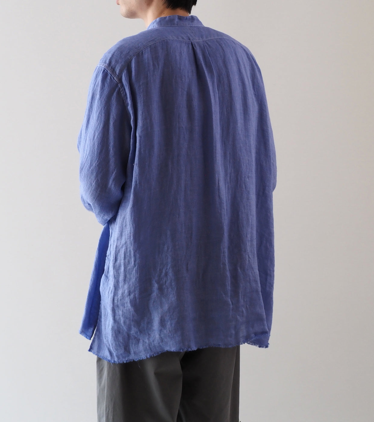 MAATEE＆SONS フリンジ SHIRTS “ドゥルンの緯糸アムンゼン" , くすんだ PURPLE