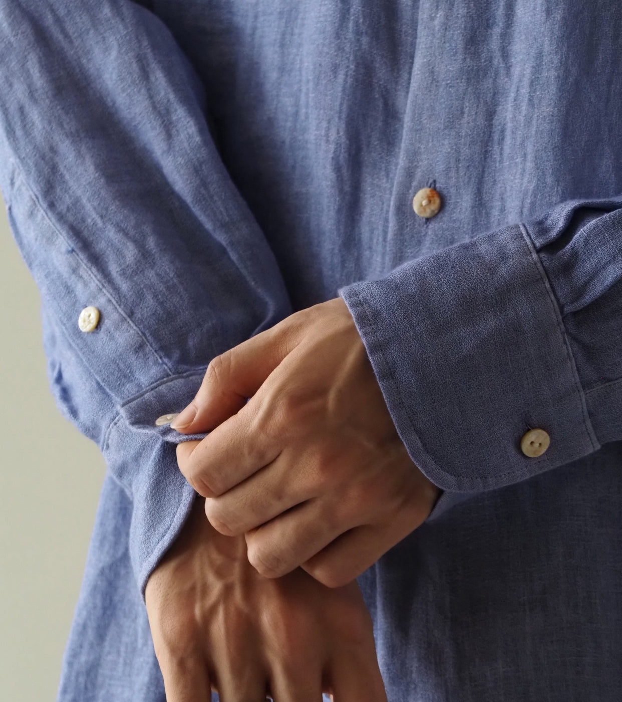 MAATEE＆SONS フリンジ SHIRTS “ドゥルンの緯糸アムンゼン" , くすんだ PURPLE