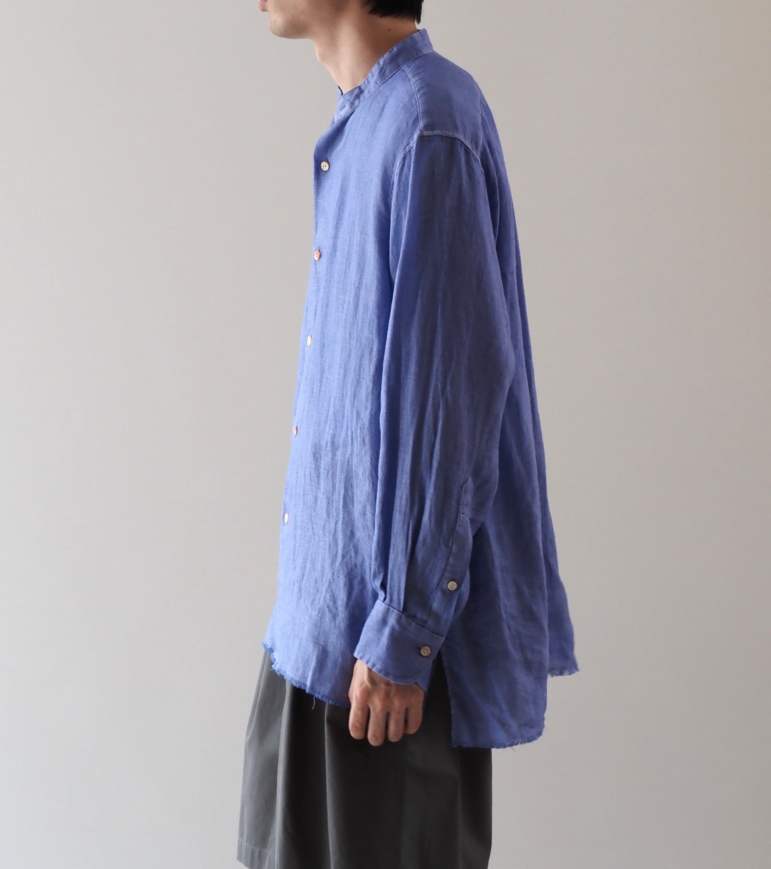 MAATEE＆SONS フリンジ SHIRTS “ドゥルンの緯糸アムンゼン" , くすんだ PURPLE