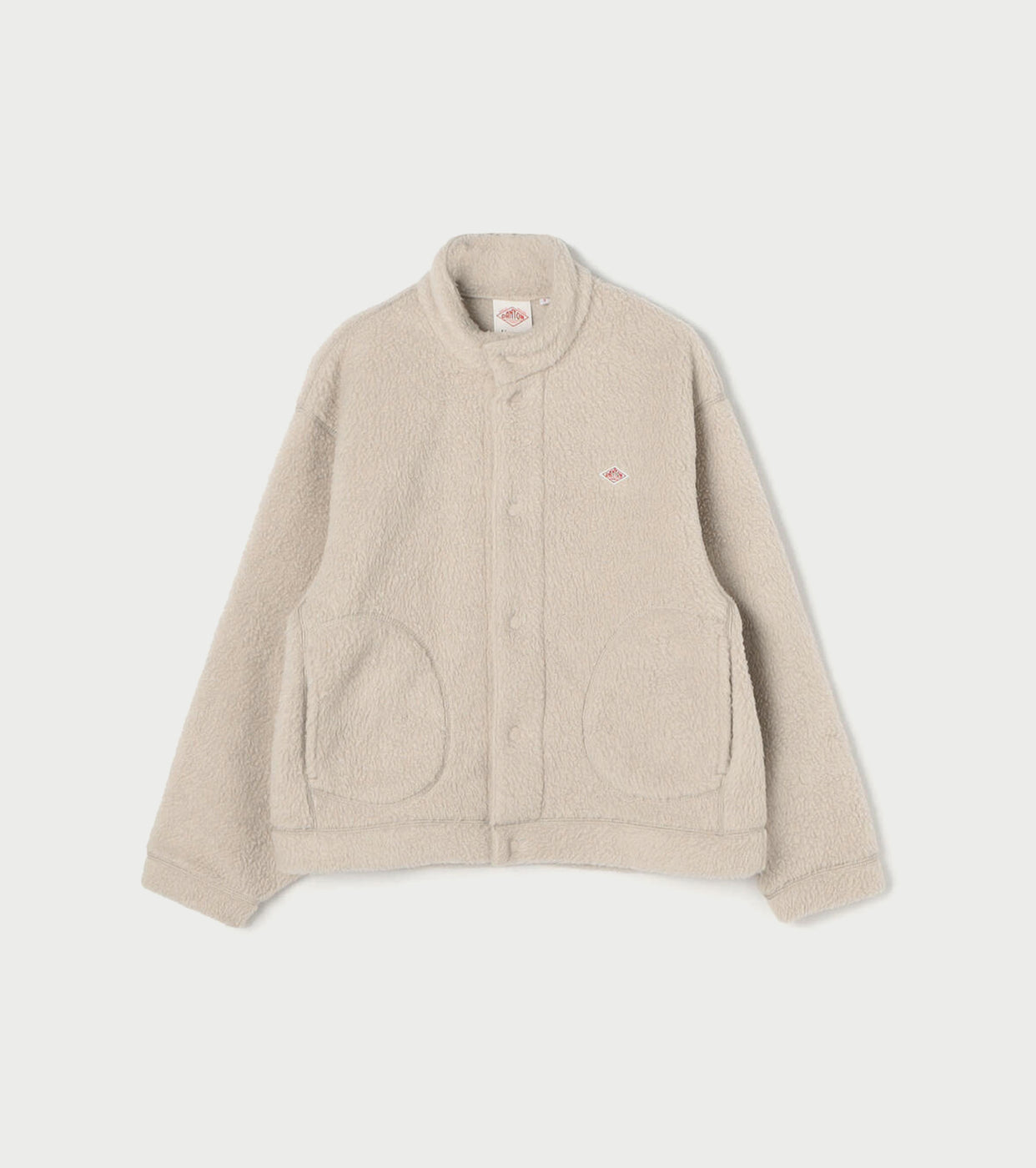 DANTON Double Face Boa Stand Collar Jacket , Beige