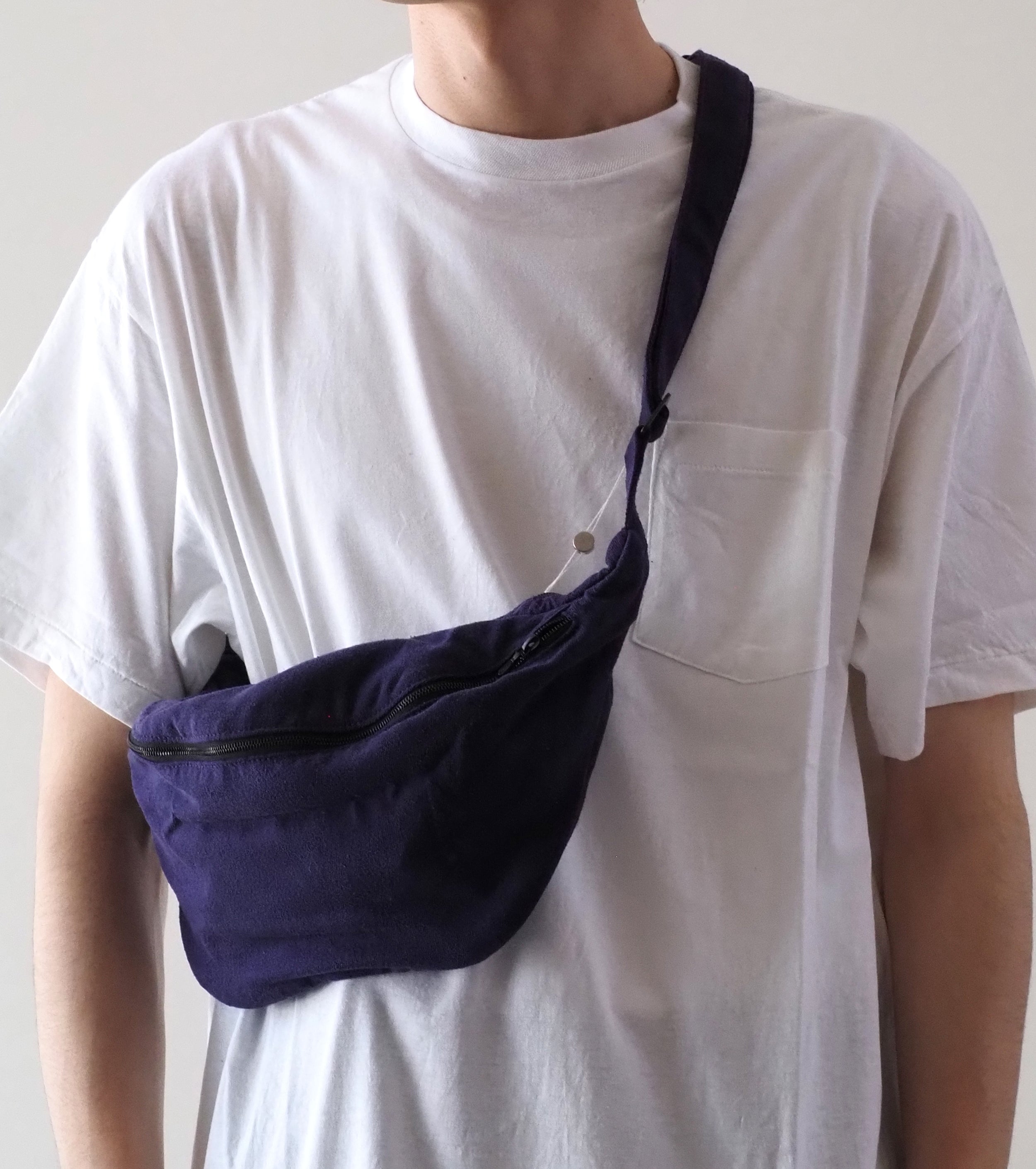 COMOLI Silk Nep WAIST BAG, Purple