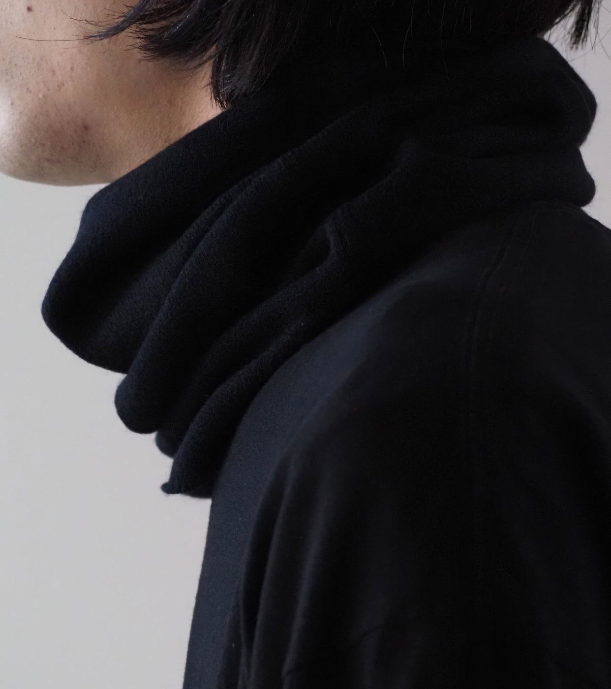 COMOLI カシミヤ ネック ウォーマー, Black